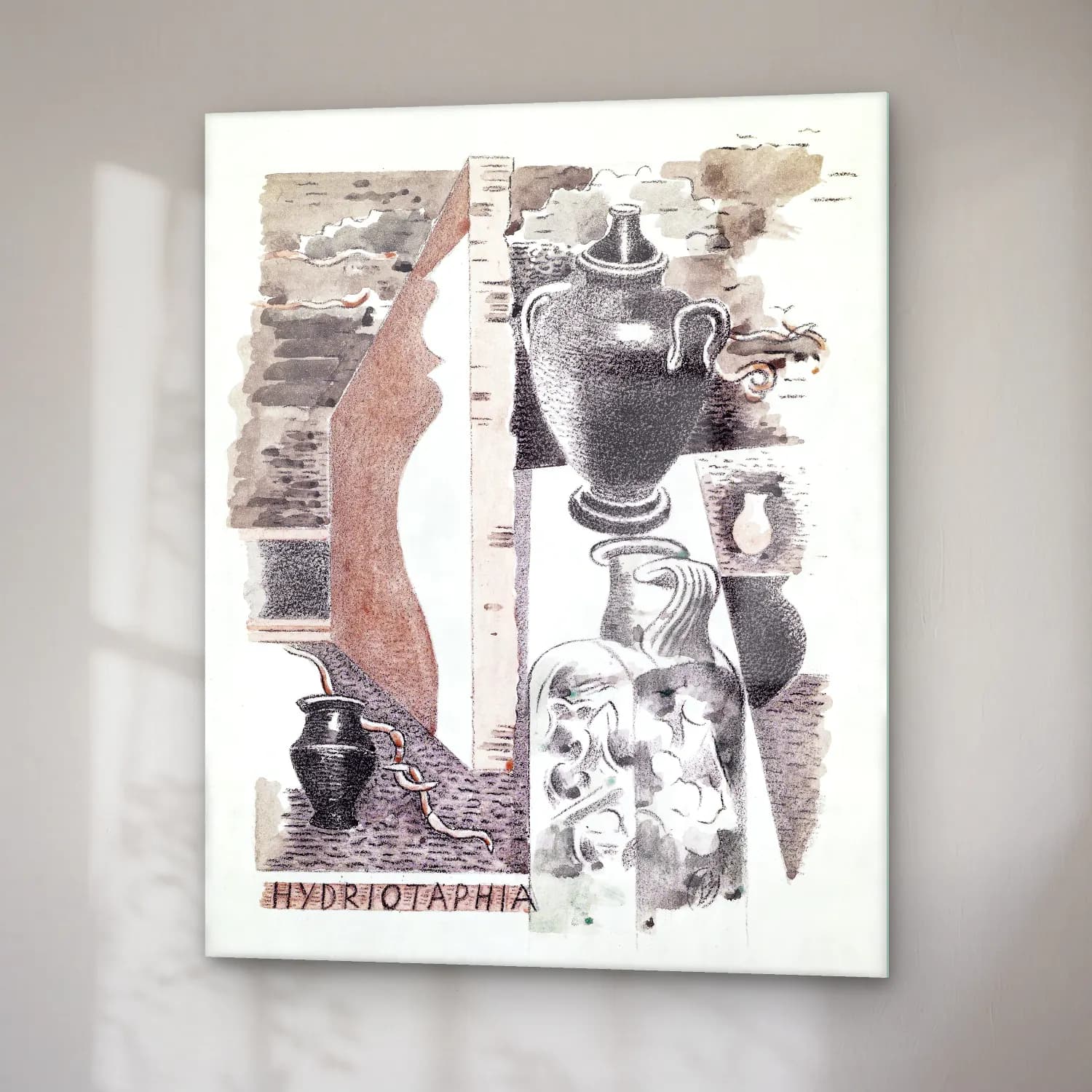 Paul Nash – Design for Urne Buriall–Water Hath Proved the Smartest Grave cam tablo — sağ açıdan görünüm