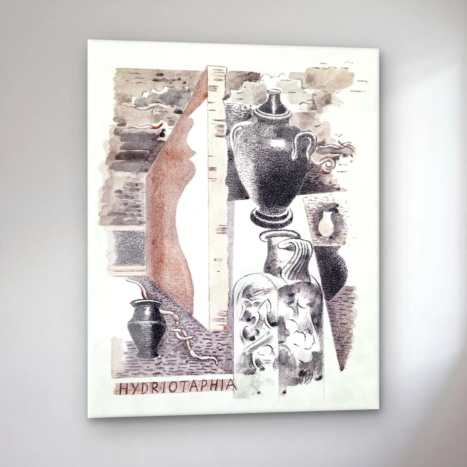 Paul Nash – Design for Urne Buriall–Water Hath Proved the Smartest Grave cam tablo — sol açıdan görünüm