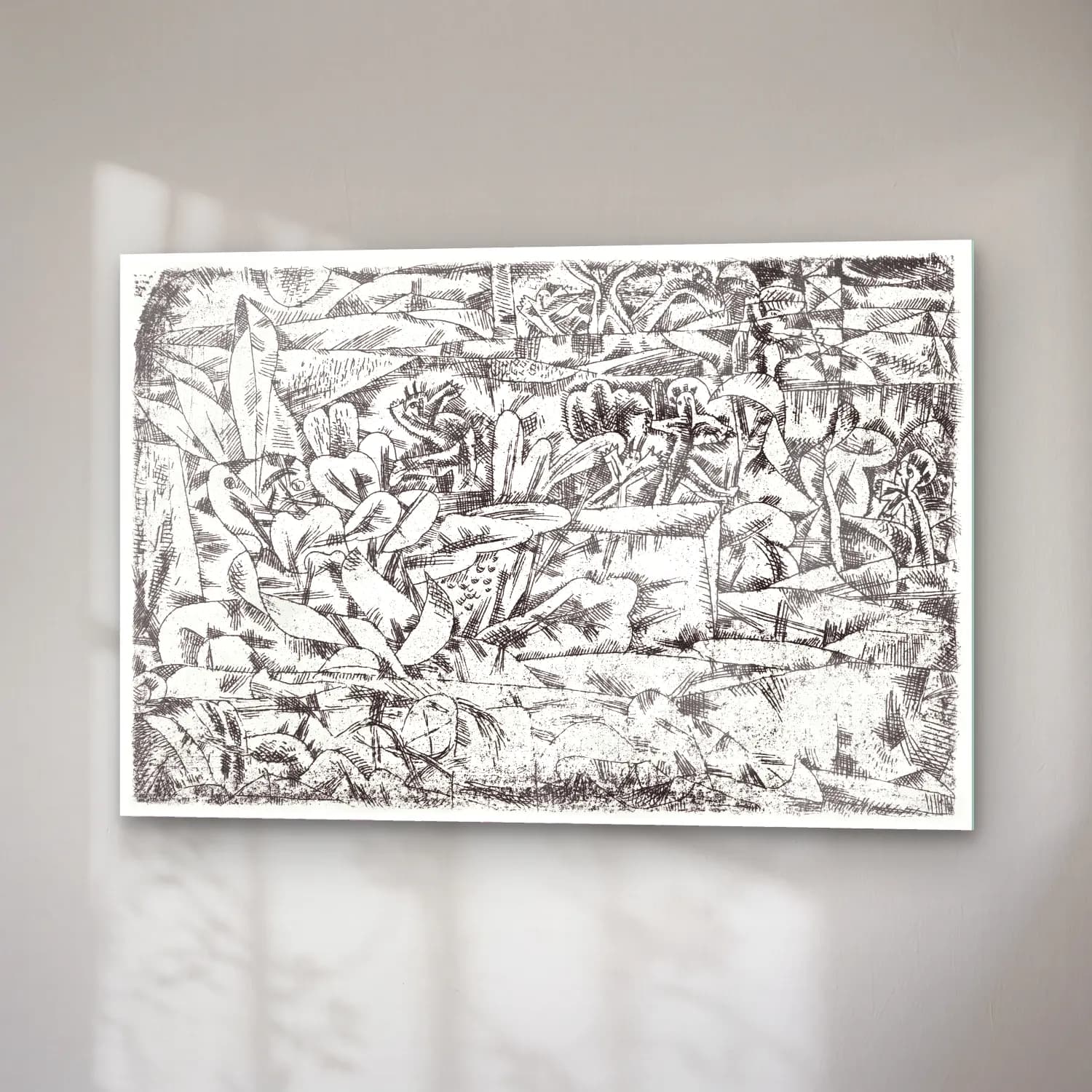 Paul Klee – Garden of Passion (Garten der Leidenschaft) cam tablo — sağ açıdan görünüm