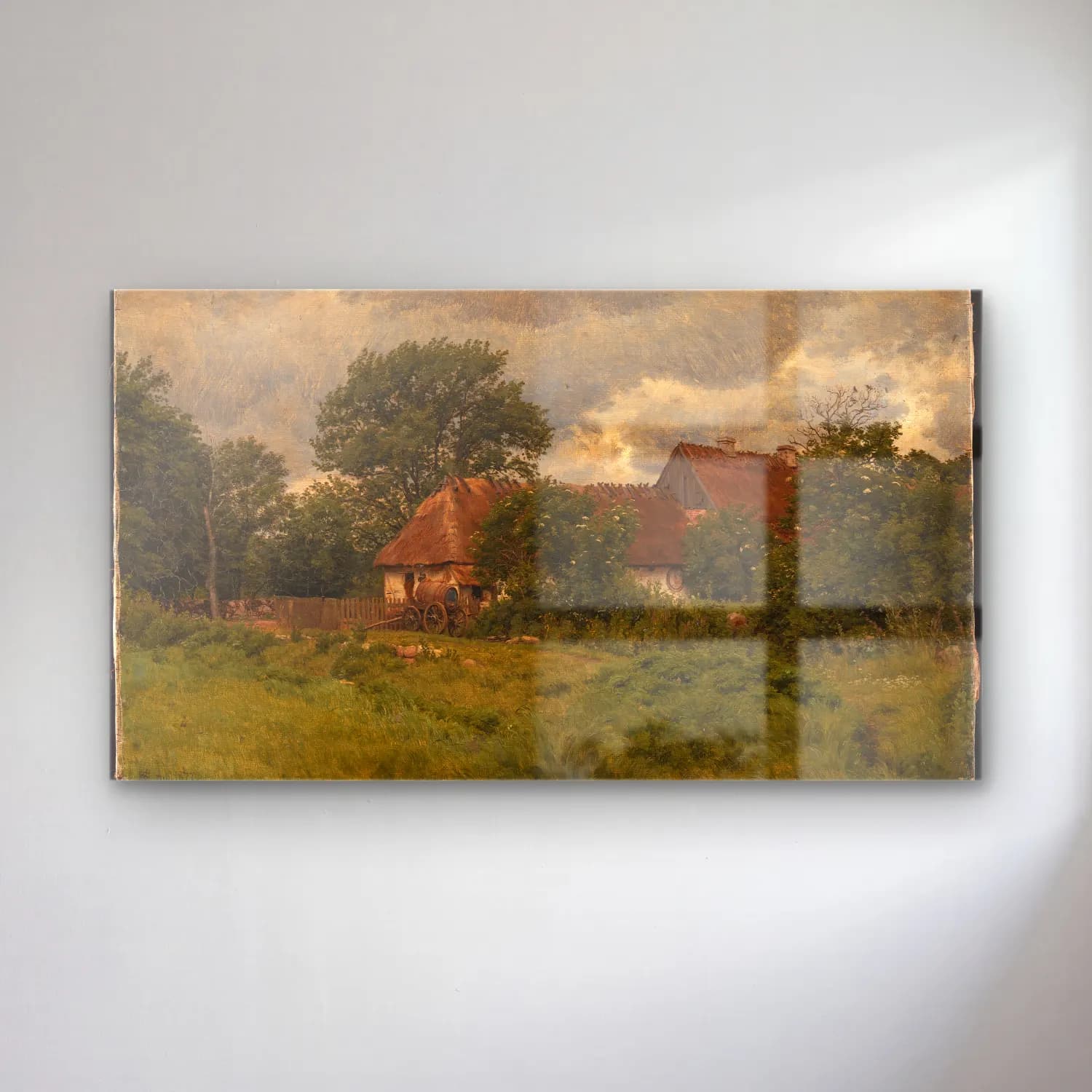 Yağlı Boya Kır Evi No. 27 cam tablo — Yağlı Boya Kır Evi No. 27 — yağlı boya kır evi