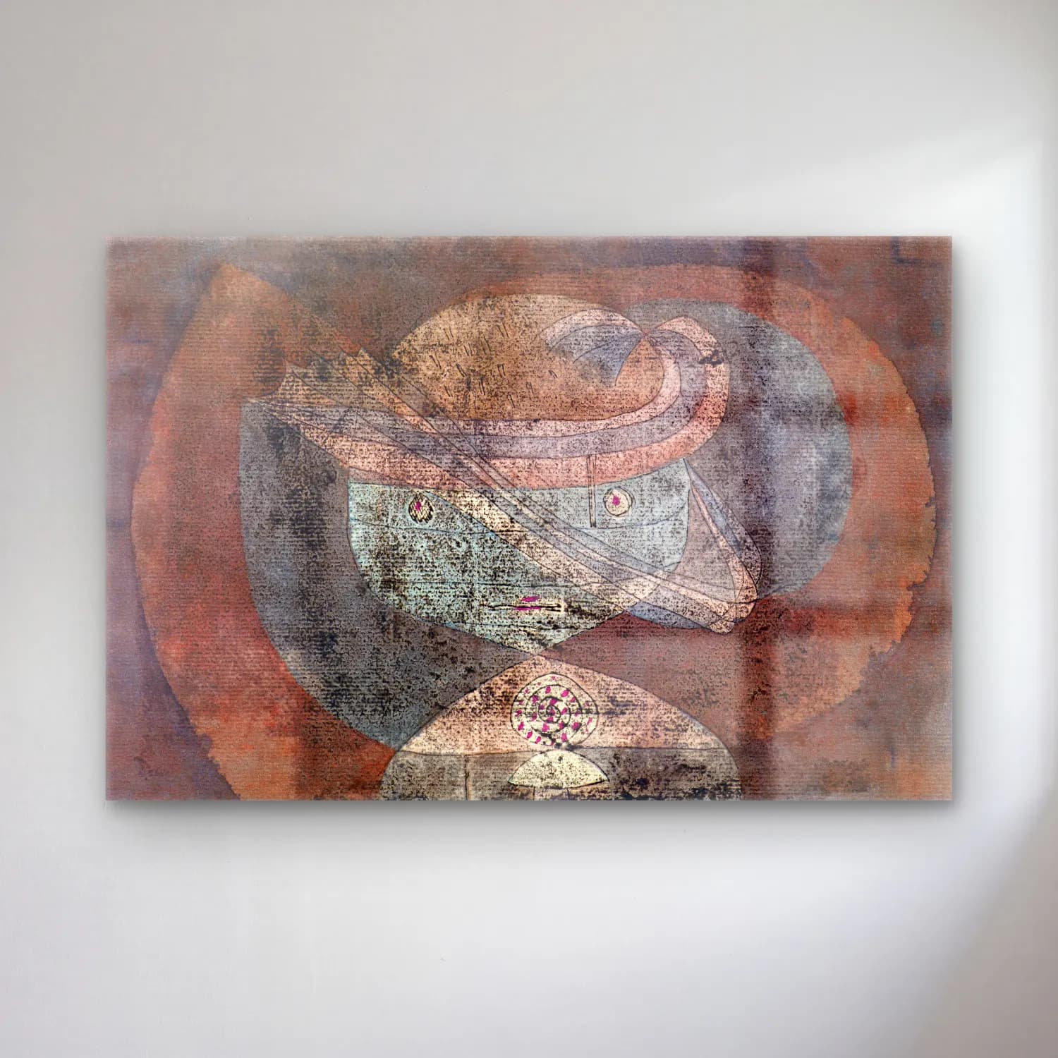 Paul Klee – Movement around a Child cam tablo — Paul Klee – Movement around a Child — modern soyut soyut yüz