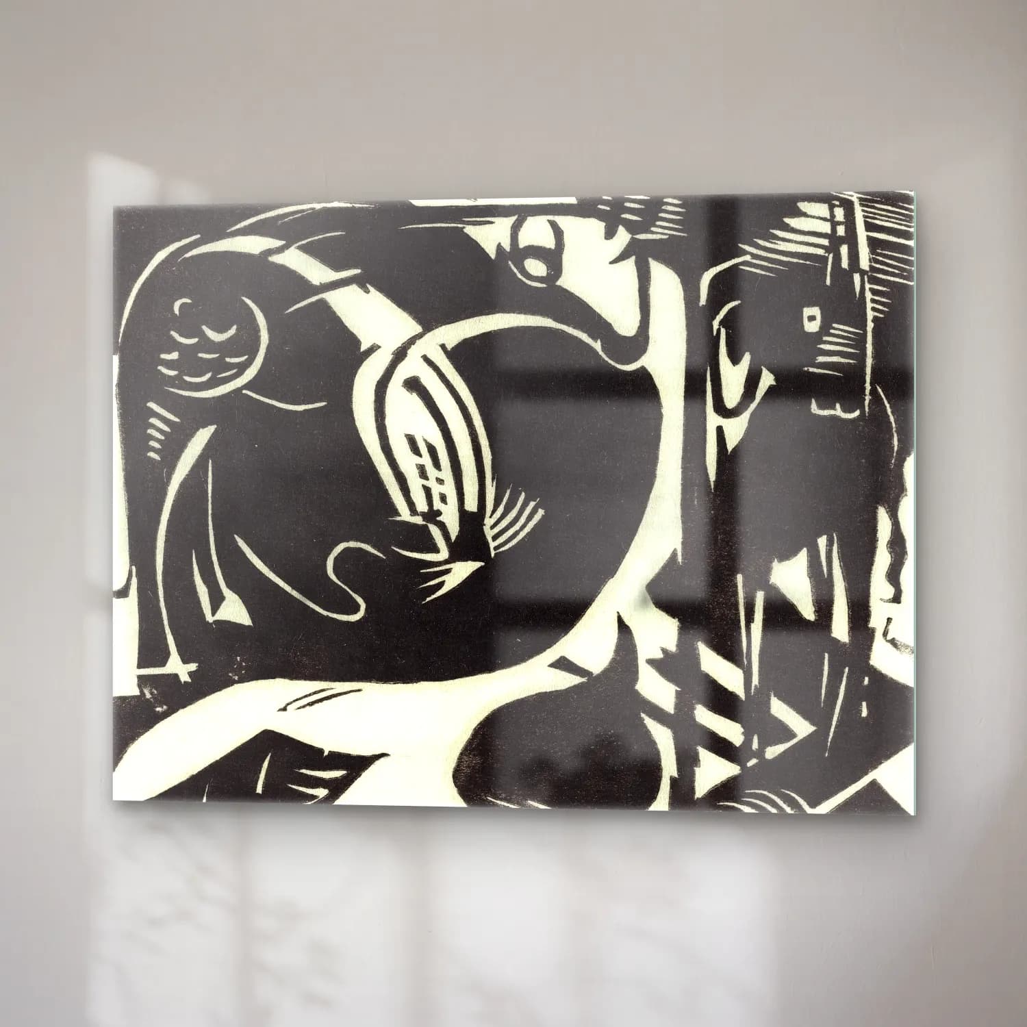 Franz Marc – Two Mythical Animals cam tablo — sağ açıdan görünüm
