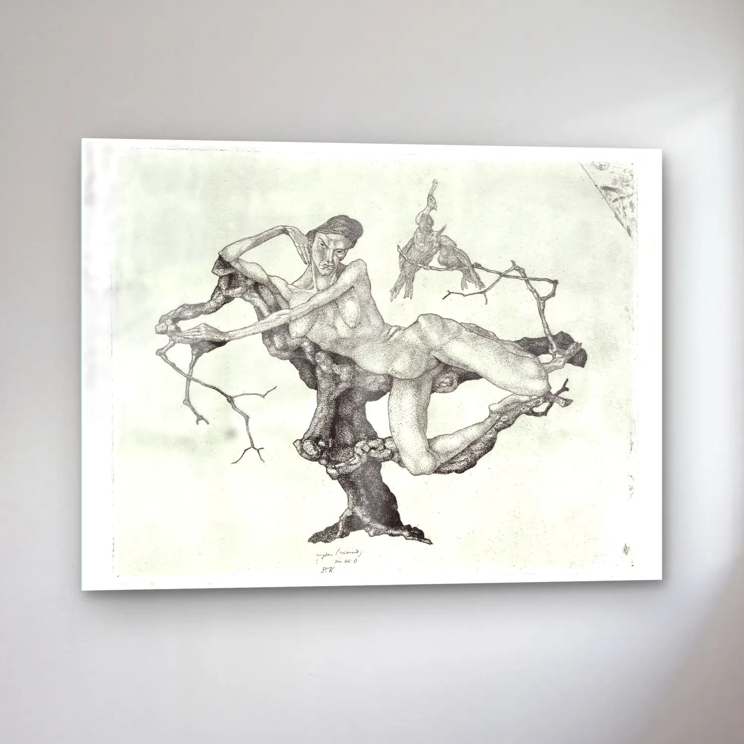 Paul Klee – Virgin (dreaming) No. 3 cam tablo — sol açıdan görünüm