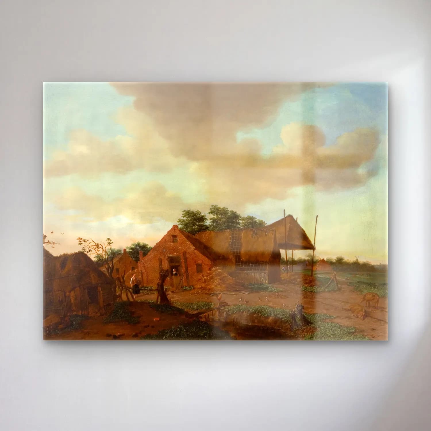 Yağlı Boya Kır Evi No. 28 cam tablo — Yağlı Boya Kır Evi No. 28 — yağlı boya kır evi