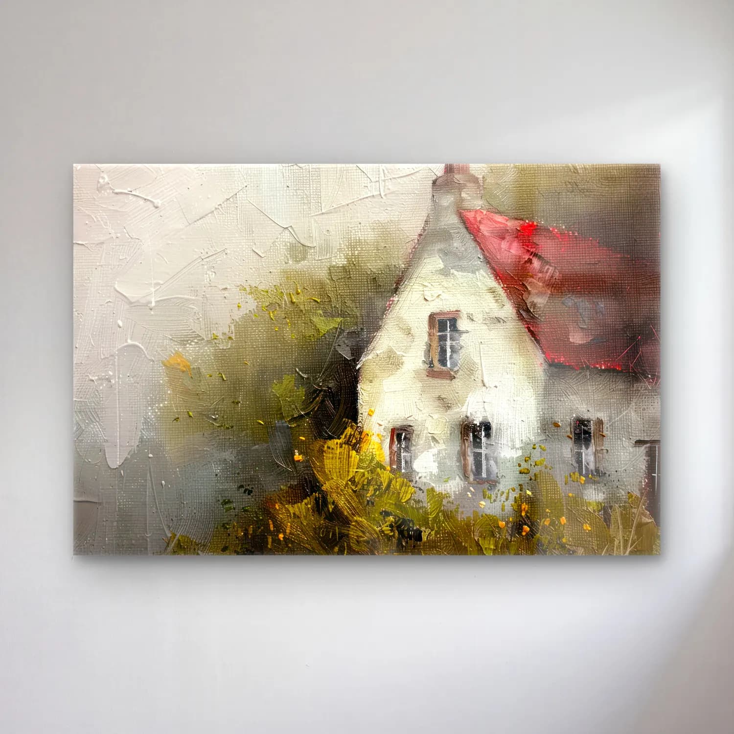 Yağlı Boya Kır Evi No. 32 cam tablo — Yağlı Boya Kır Evi No. 32 — yağlı boya kır evi