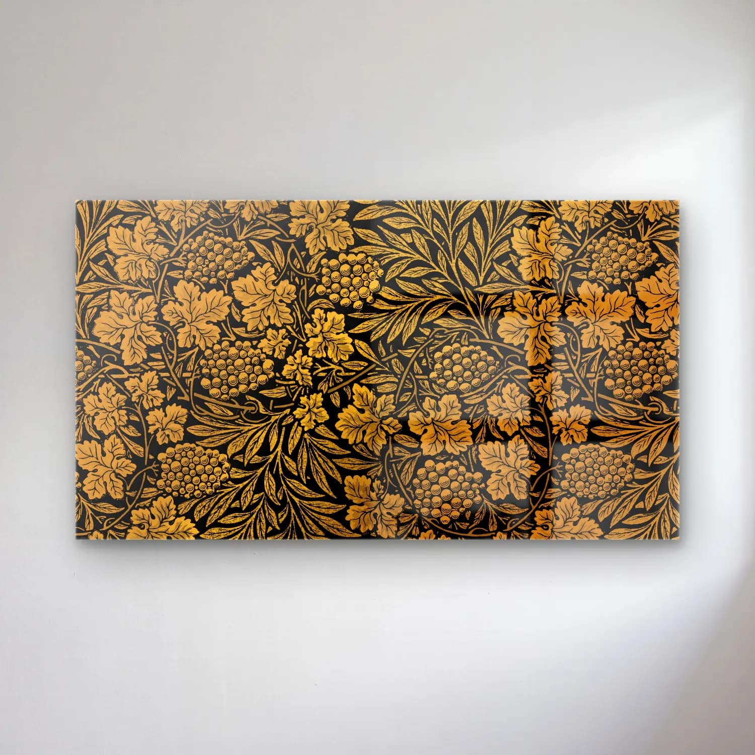 Vintage Çiçek Deseni – Sarı Tonlar cam tablo — Vintage Çiçek Deseni – Sarı Tonlar — vintage çiçek deseni
