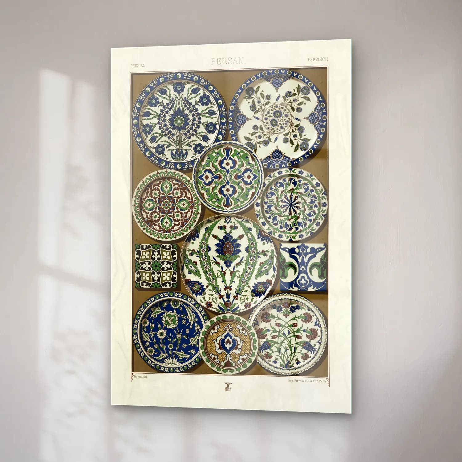 Albert Racine – Persian pattern cam tablo — sağ açıdan görünüm
