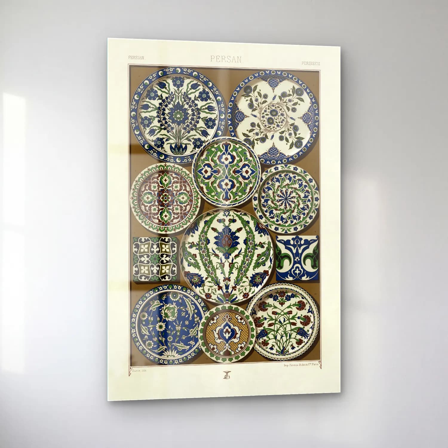 Albert Racine – Persian pattern cam tablo — sol açıdan görünüm
