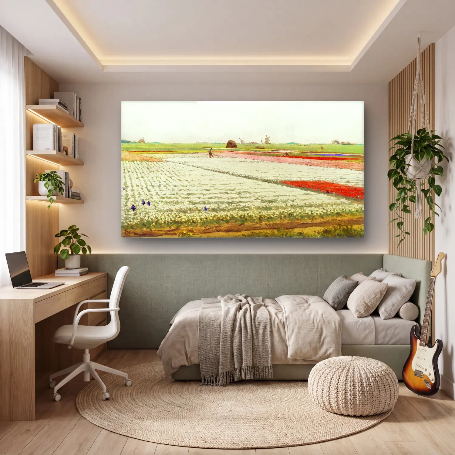 Gerrit Willem Dijsselhof – Tulip Fields cam tablo — genç odasında
