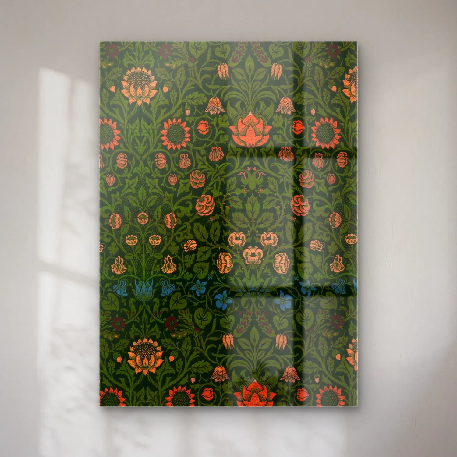 Maksimalist Çiçek Deseni No. 60 cam tablo — Maksimalist Çiçek Deseni No. 60 — maksimalist çiçek deseni