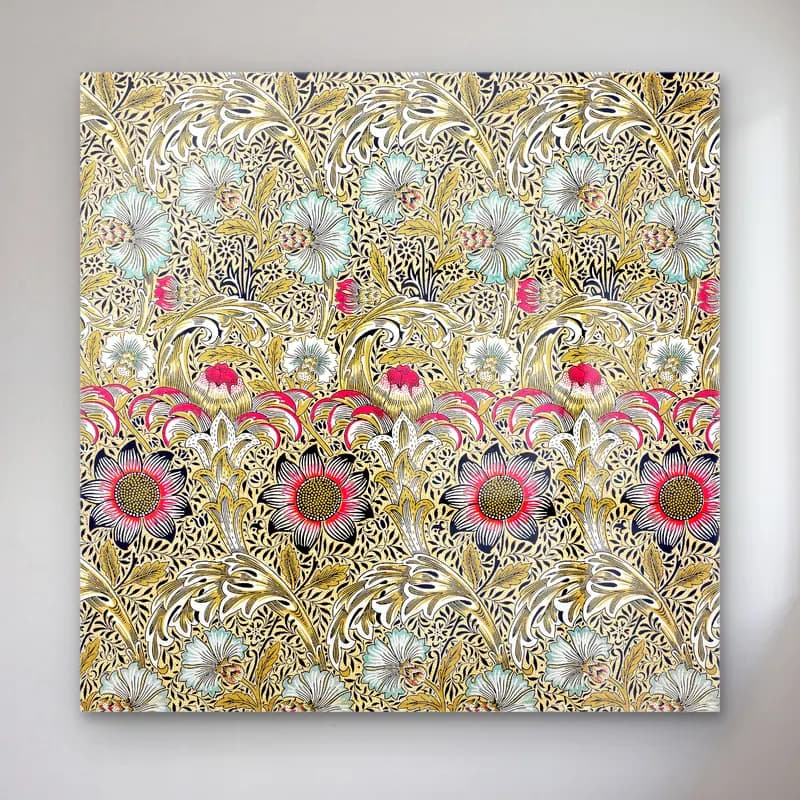 Pastel Çiçek Deseni No. 221 cam tablo — Pastel Çiçek Deseni No. 221 — pastel çiçek deseni
