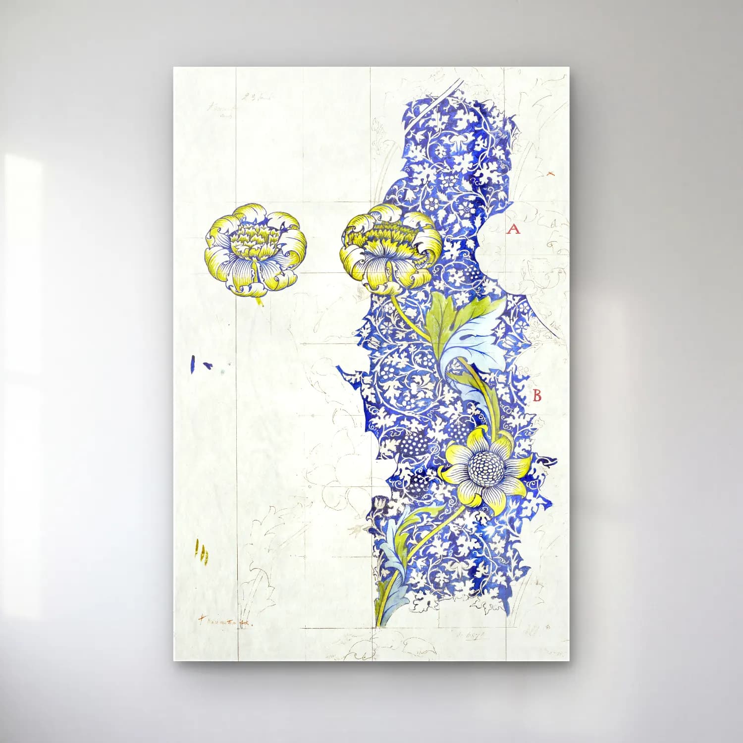 Botanik İllüstrasyon Çiçek Deseni No. 162 cam tablo — Botanik İllüstrasyon Çiçek Deseni No. 162 — botanik i̇llüstrasyon çiçek deseni