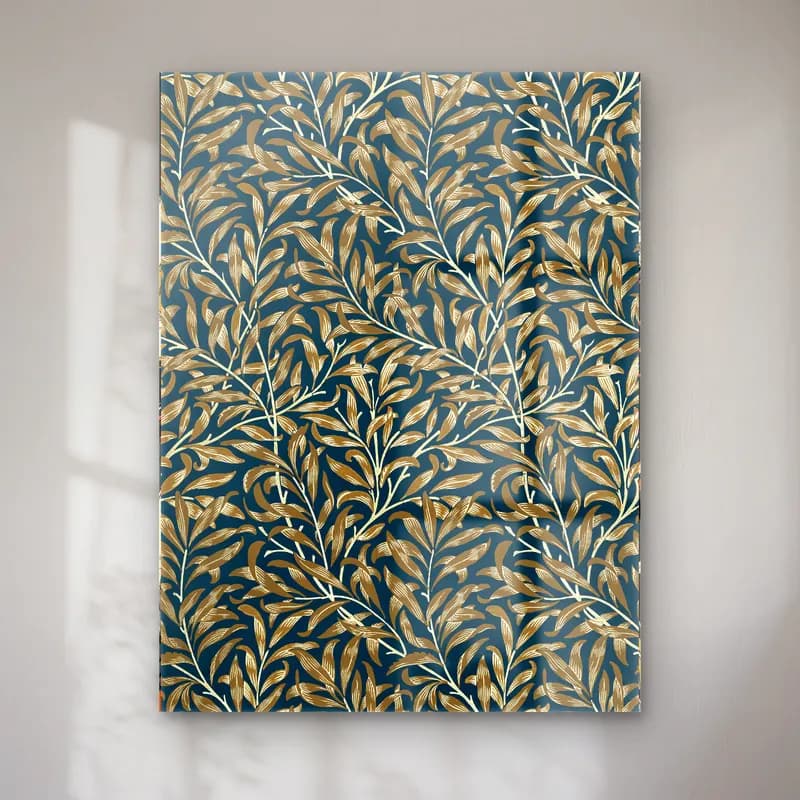 William Morris – Willow Bough cam tablo — William Morris – Willow Bough — botanik i̇llüstrasyon çiçek deseni