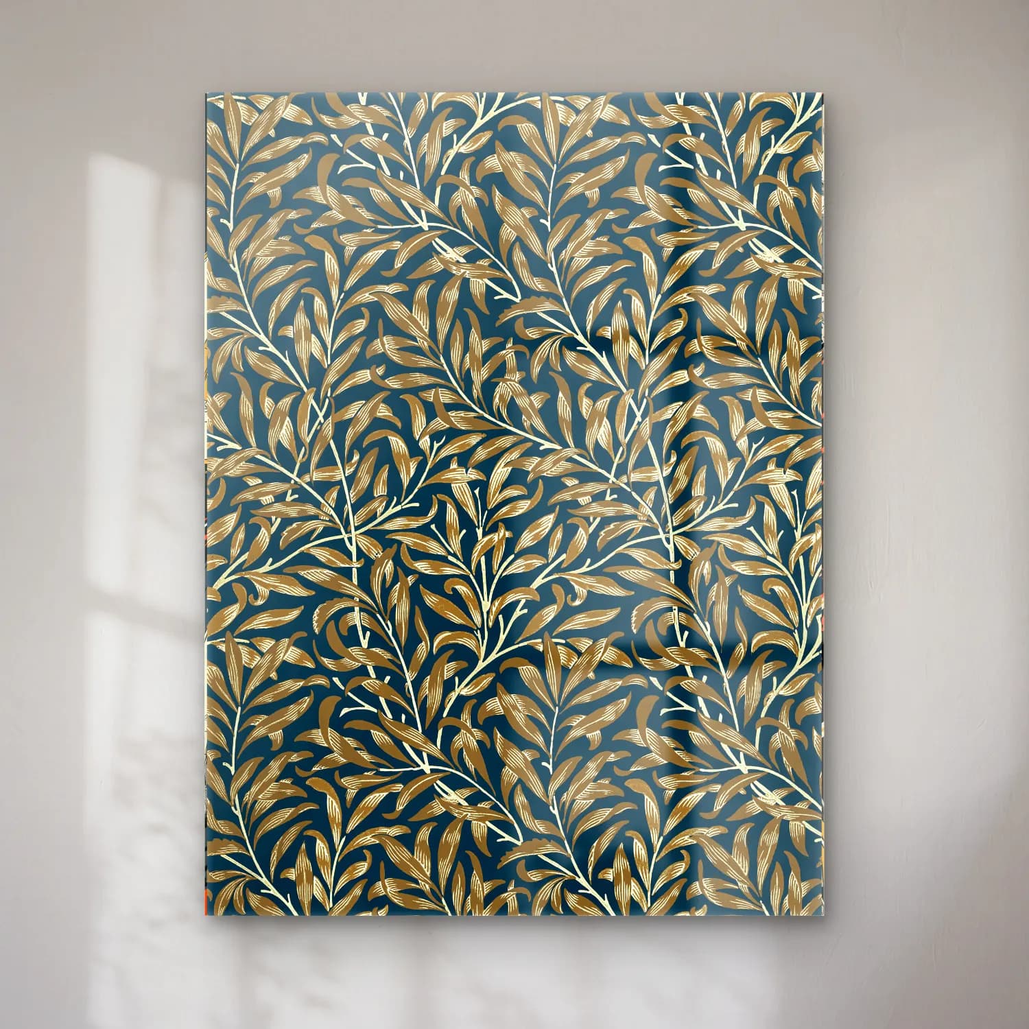 William Morris – Willow Bough cam tablo — William Morris – Willow Bough — botanik i̇llüstrasyon çiçek deseni