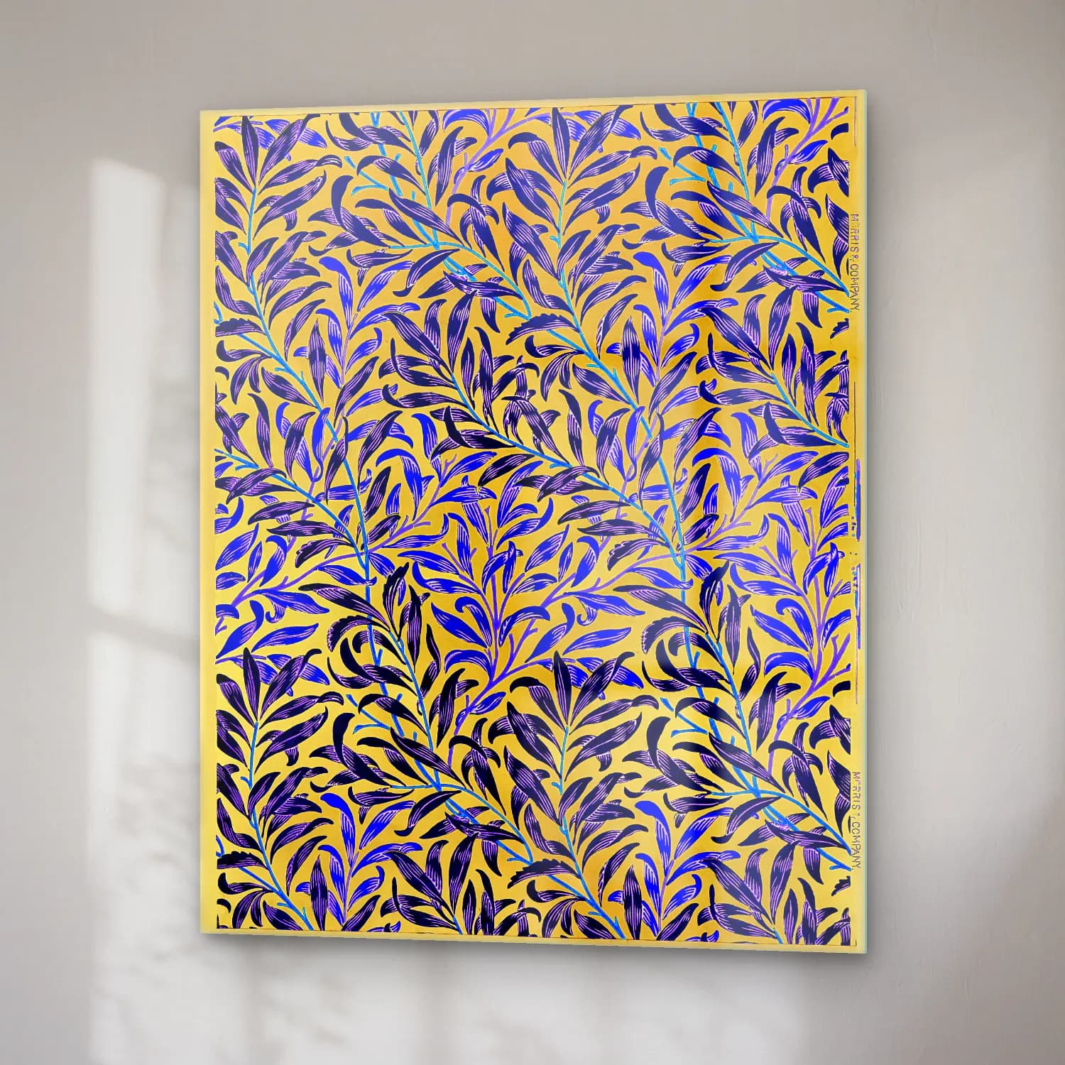 Maksimalist Çiçek Deseni No. 63 cam tablo — sağ açıdan görünüm