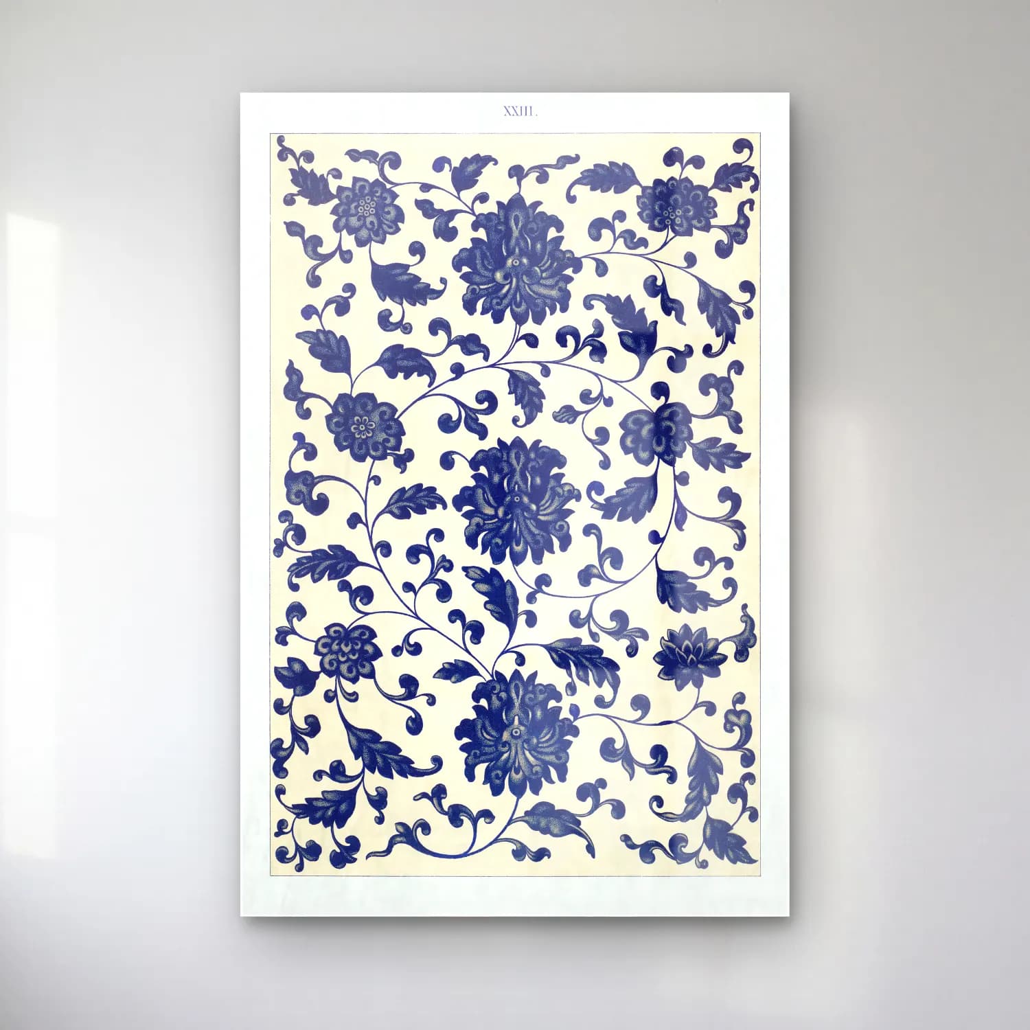 Japon Baskı Çiçek Deseni No. 55 cam tablo — Japon Baskı Çiçek Deseni No. 55 — japon baskı çiçek deseni