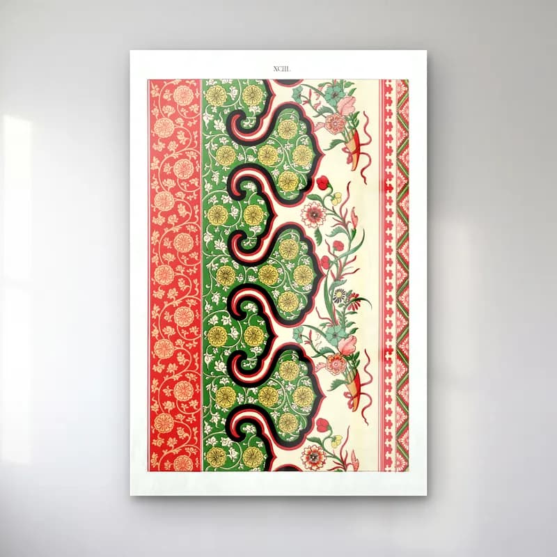 Boho Çiçek Deseni No. 106 cam tablo — Boho Çiçek Deseni No. 106 — boho çiçek deseni