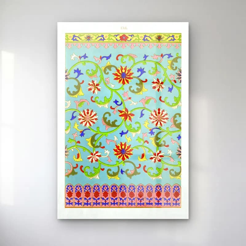 Maksimalist Çiçek Deseni No. 76 cam tablo — Maksimalist Çiçek Deseni No. 76 — maksimalist çiçek deseni