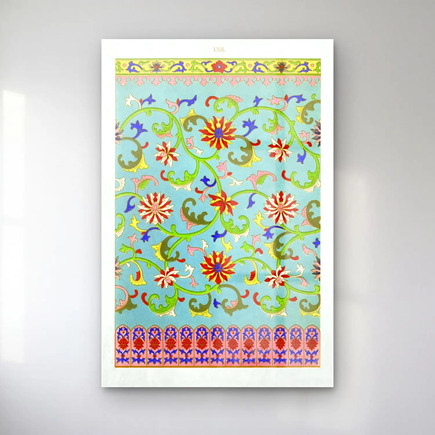 Maksimalist Çiçek Deseni No. 76 cam tablo — Maksimalist Çiçek Deseni No. 76 — maksimalist çiçek deseni