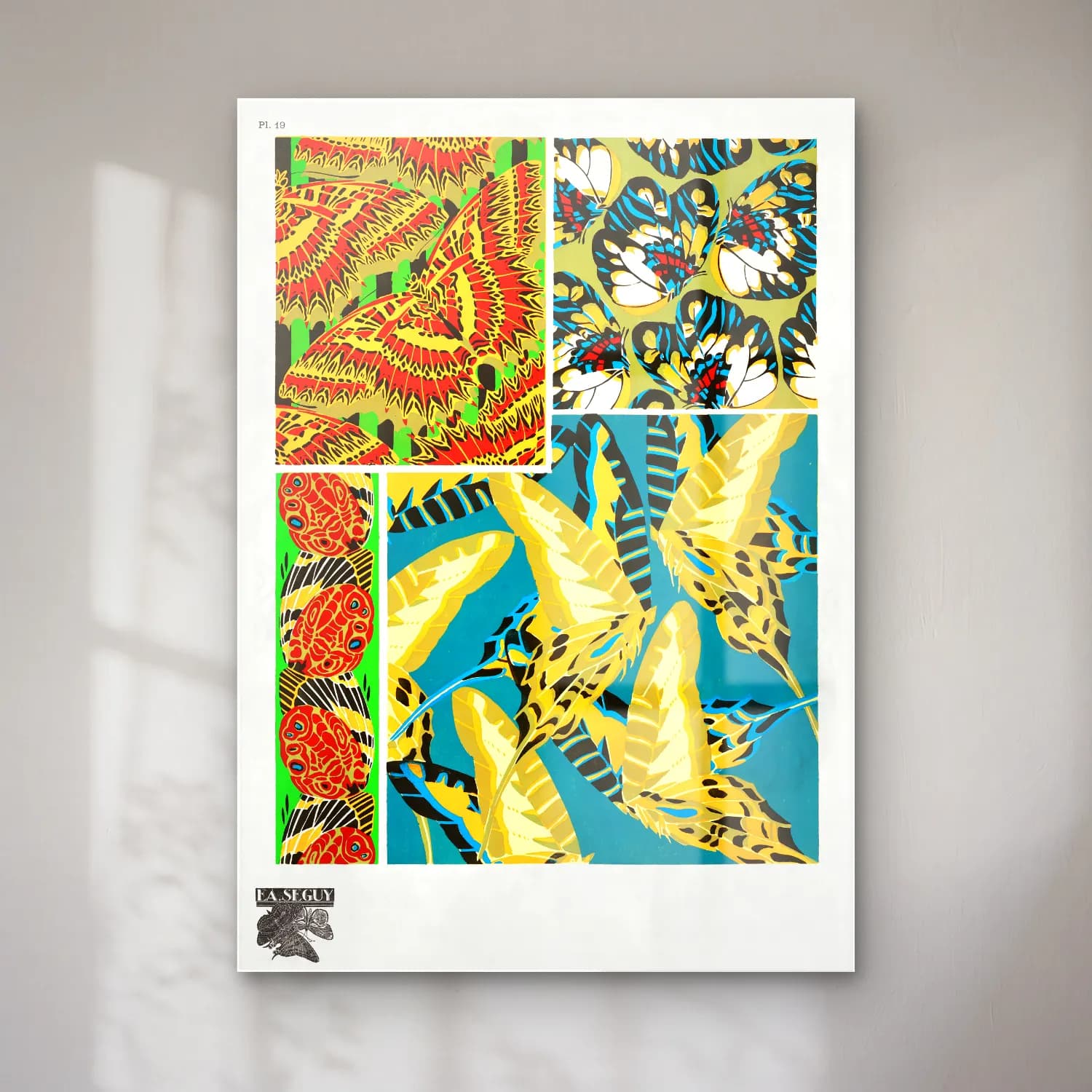 Maksimalist Çiçek Deseni No. 84 cam tablo — Maksimalist Çiçek Deseni No. 84 — maksimalist çiçek deseni