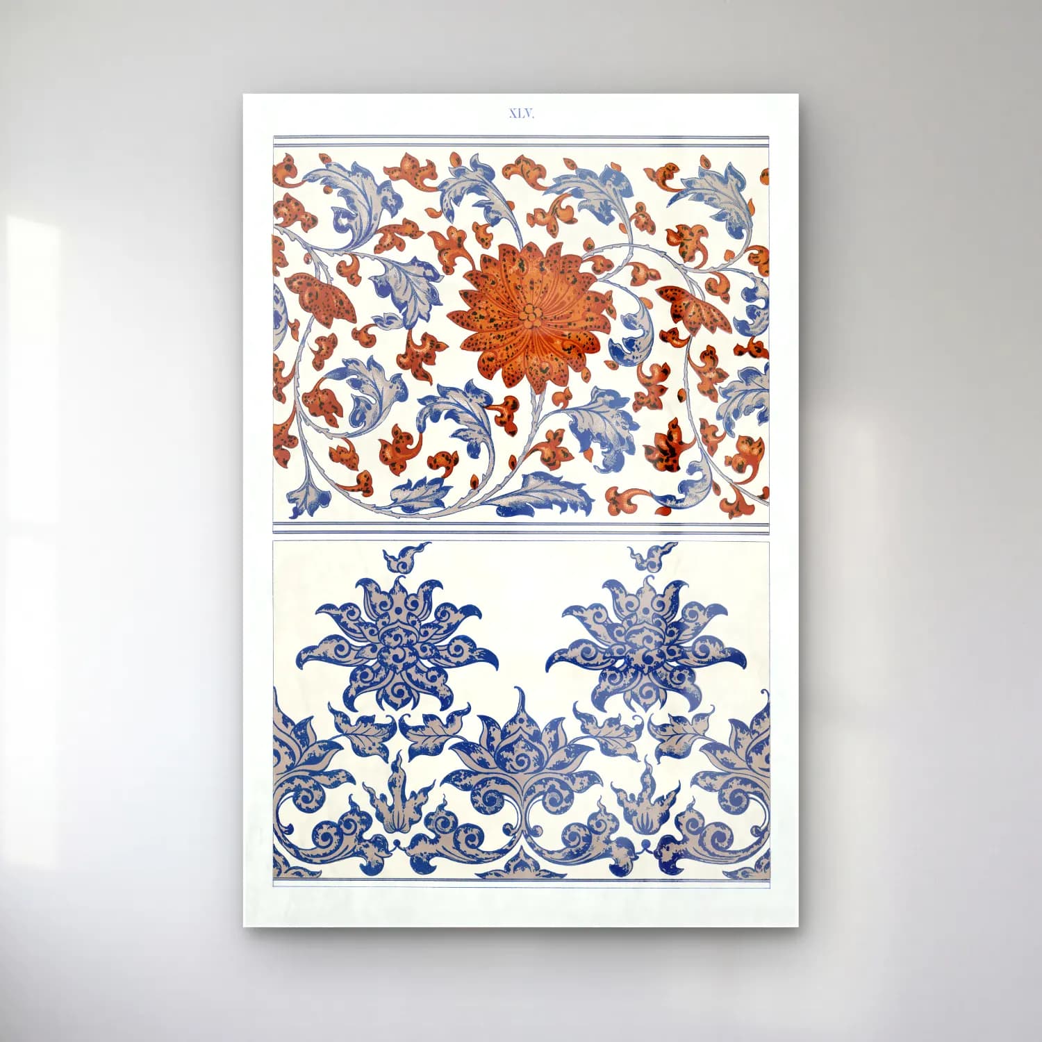 Maksimalist Çiçek Deseni No. 86 cam tablo — Maksimalist Çiçek Deseni No. 86 — maksimalist çiçek deseni