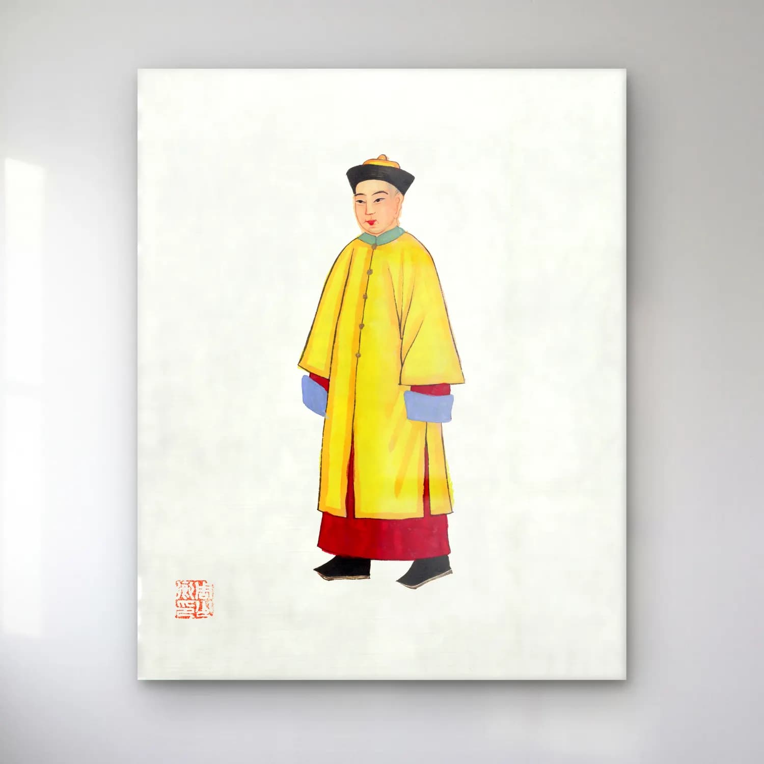 Suluboya Erkek Portresi No. 4 cam tablo — Suluboya Erkek Portresi No. 4 — suluboya erkek portresi