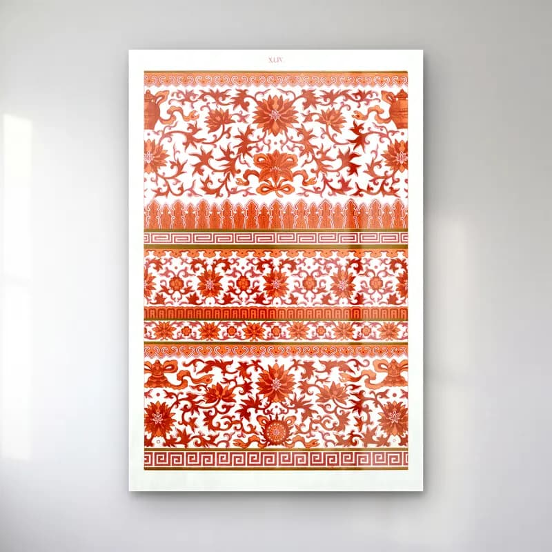 Boho Çiçek Deseni No. 108 cam tablo — Boho Çiçek Deseni No. 108 — boho çiçek deseni
