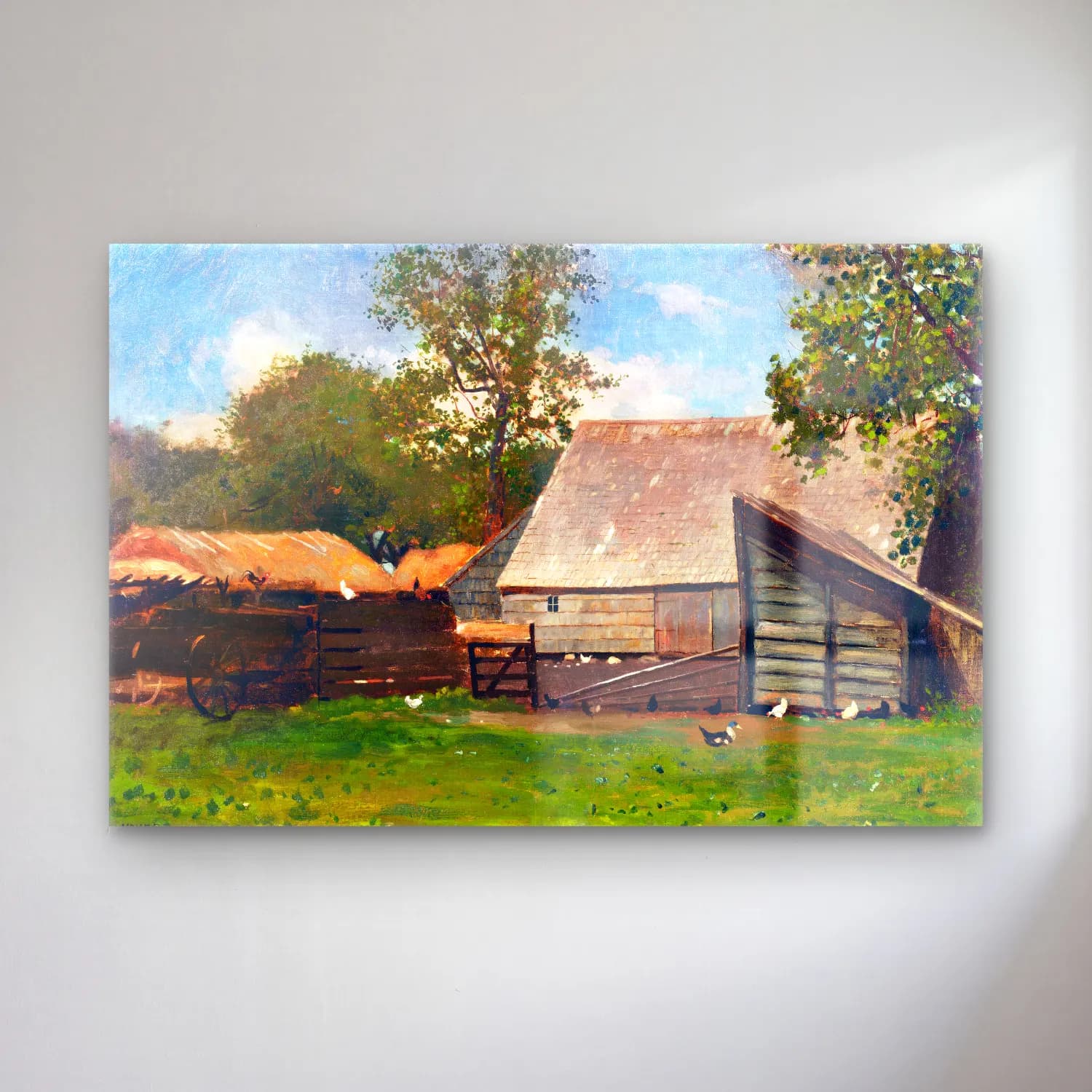 Yağlı Boya Kır Evi No. 35 cam tablo — Yağlı Boya Kır Evi No. 35 — yağlı boya kır evi