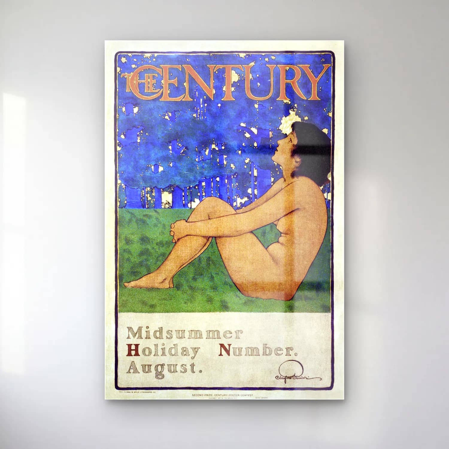 Maxfield Parrish – The Century Midsummer holiday number (ca. 1897) cam tablo — Maxfield Parrish – The Century Midsummer holiday number (ca. 1897) — vintage poster figür çalışması