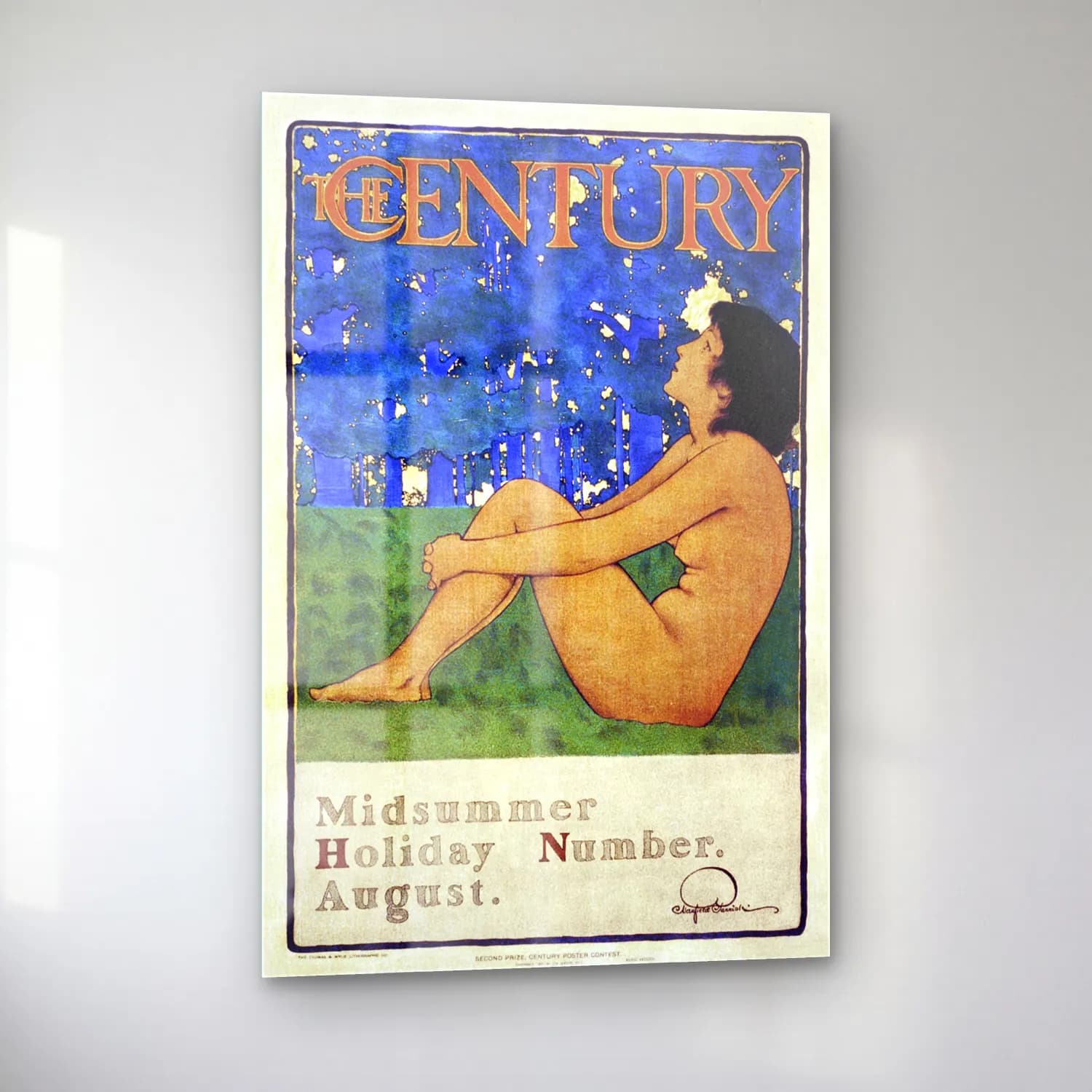 Maxfield Parrish – The Century Midsummer holiday number (ca. 1897) cam tablo — sol açıdan görünüm