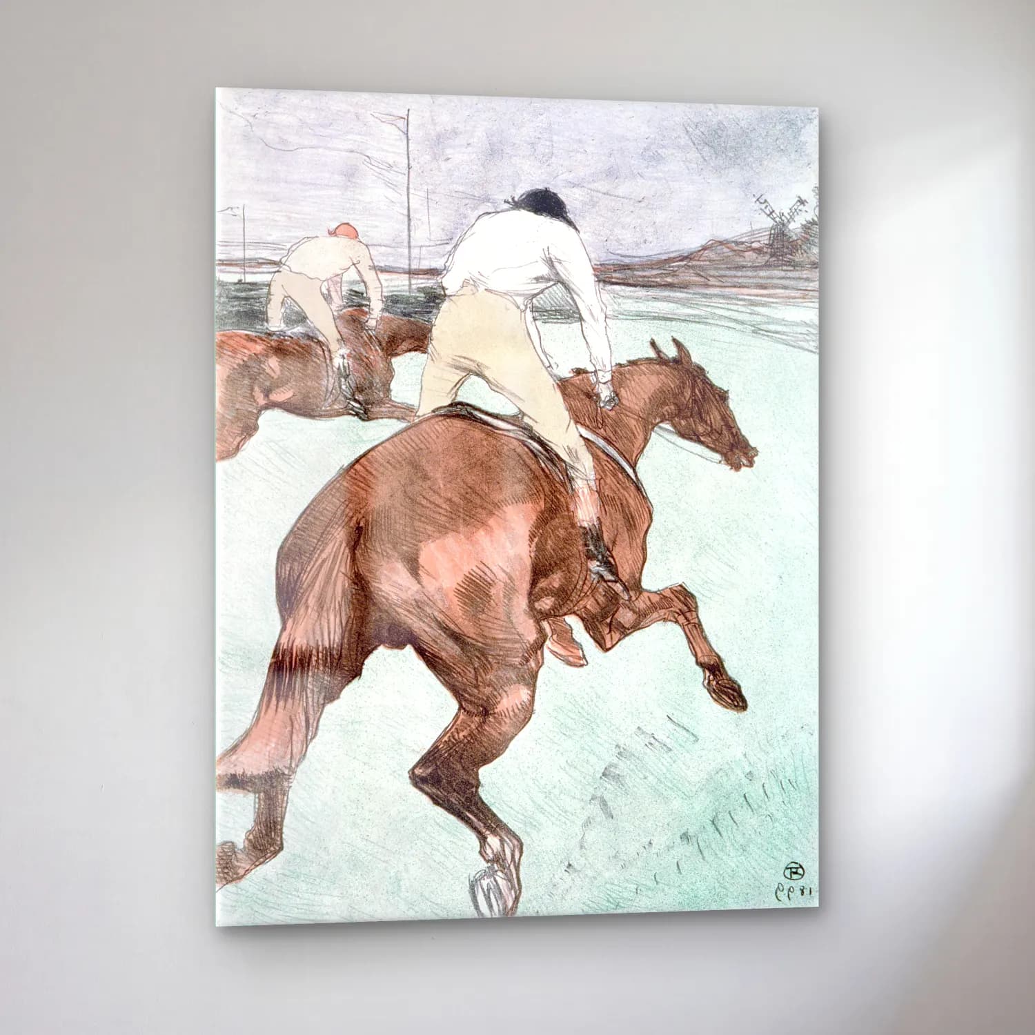 Henri de Toulouse Lautrec – The Jockey cam tablo — sol açıdan görünüm