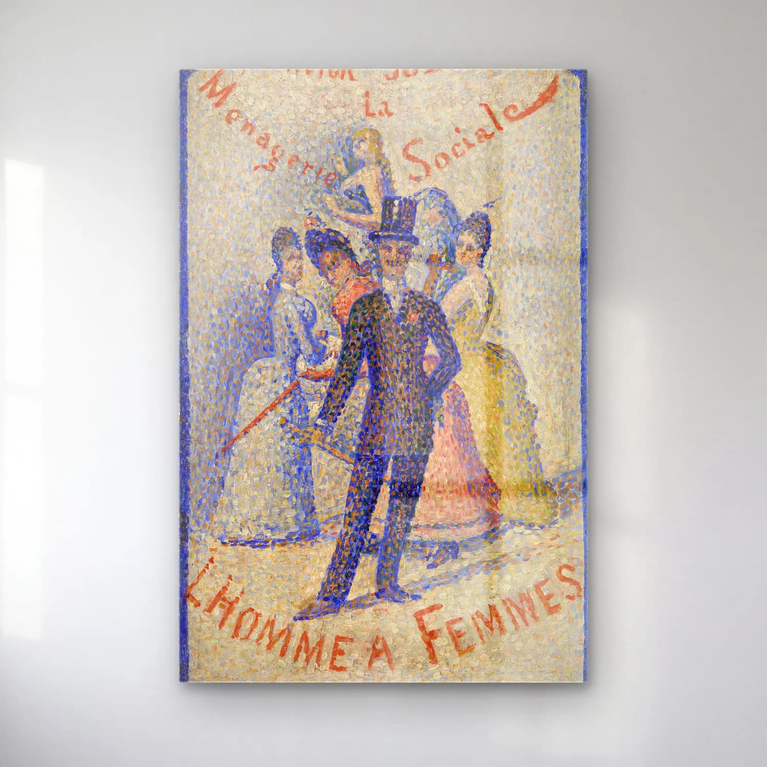 Georges Seurat – The Ladies Man (L Homme Ã femmes) cam tablo — Georges Seurat – The Ladies Man (L Homme Ã femmes) — empresyonist dansçılar