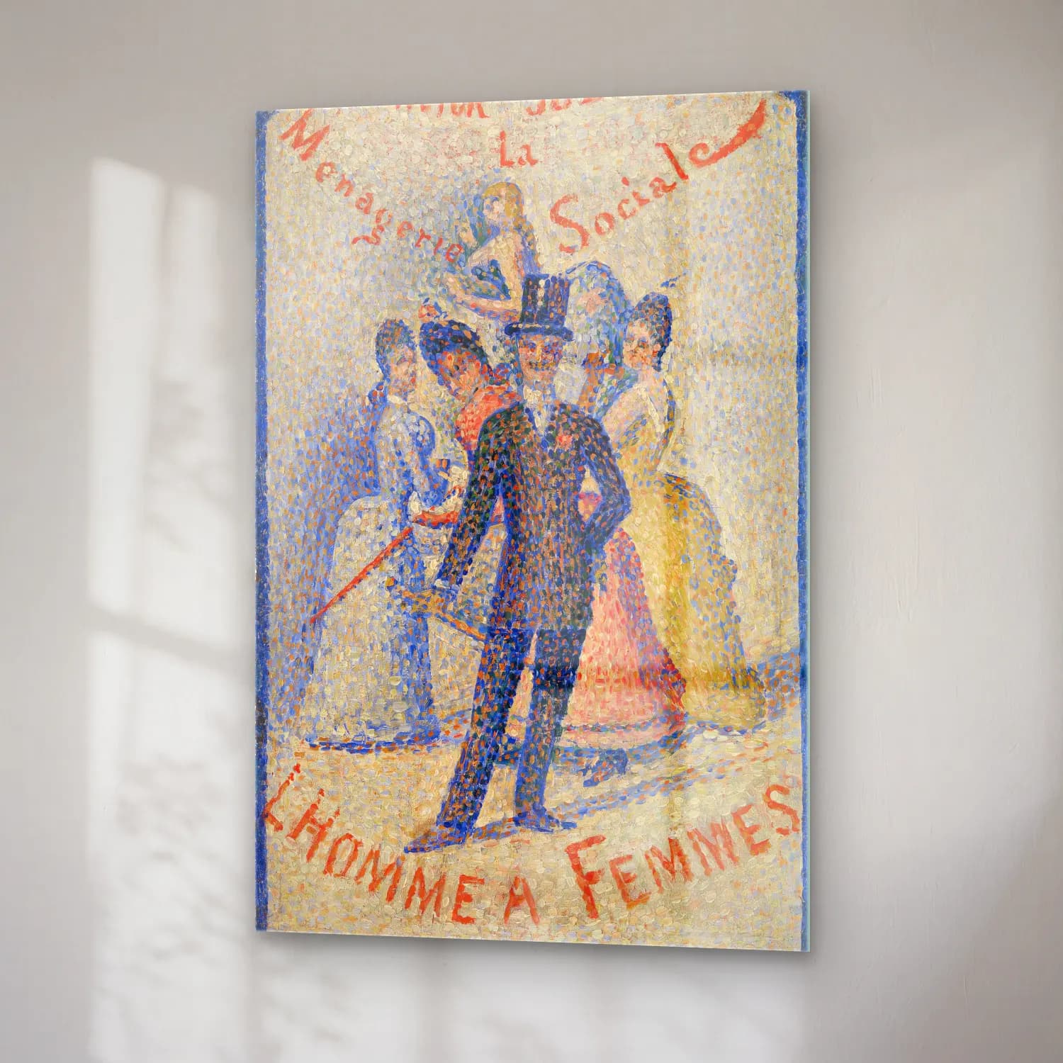 Georges Seurat – The Ladies Man (L Homme Ã femmes) cam tablo — sağ açıdan görünüm