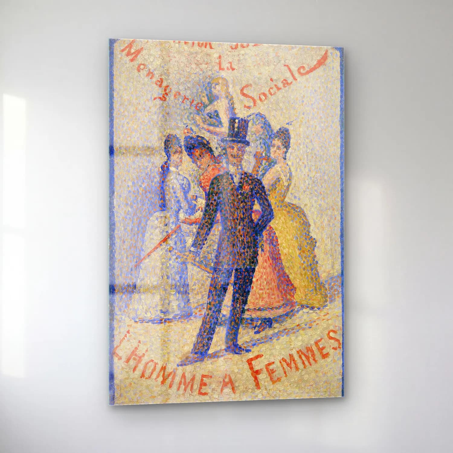 Georges Seurat – The Ladies Man (L Homme Ã femmes) cam tablo — sol açıdan görünüm