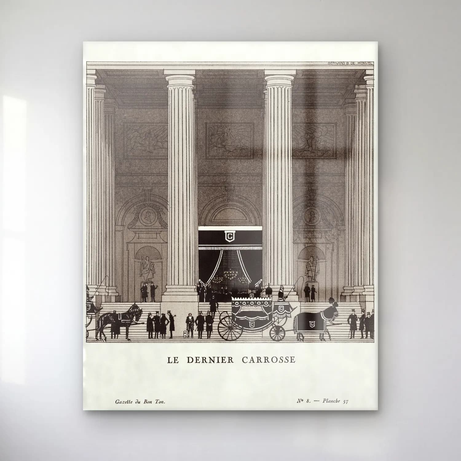 Bon Ton – The Last Coach Bernard Boutet de Monvel, published in… cam tablo — Bon Ton – The Last Coach Bernard Boutet de Monvel, published in… — vintage klasik araba