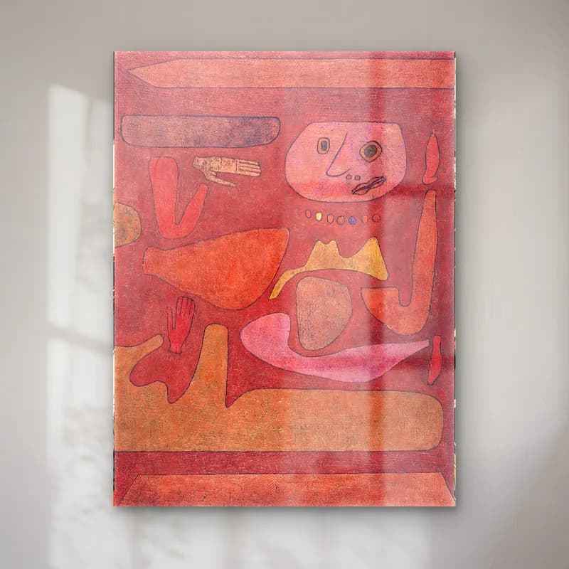 Paul Klee – The Man of Confusion cam tablo — Paul Klee – The Man of Confusion — modern soyut soyut yüz