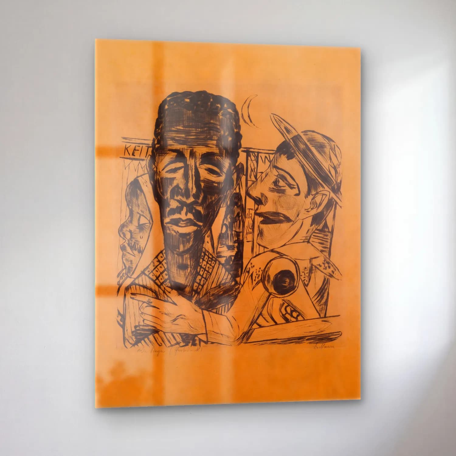 Max Beckmann – The Man, plate 6 of portfolio “Annual Fair” cam tablo — sol açıdan görünüm