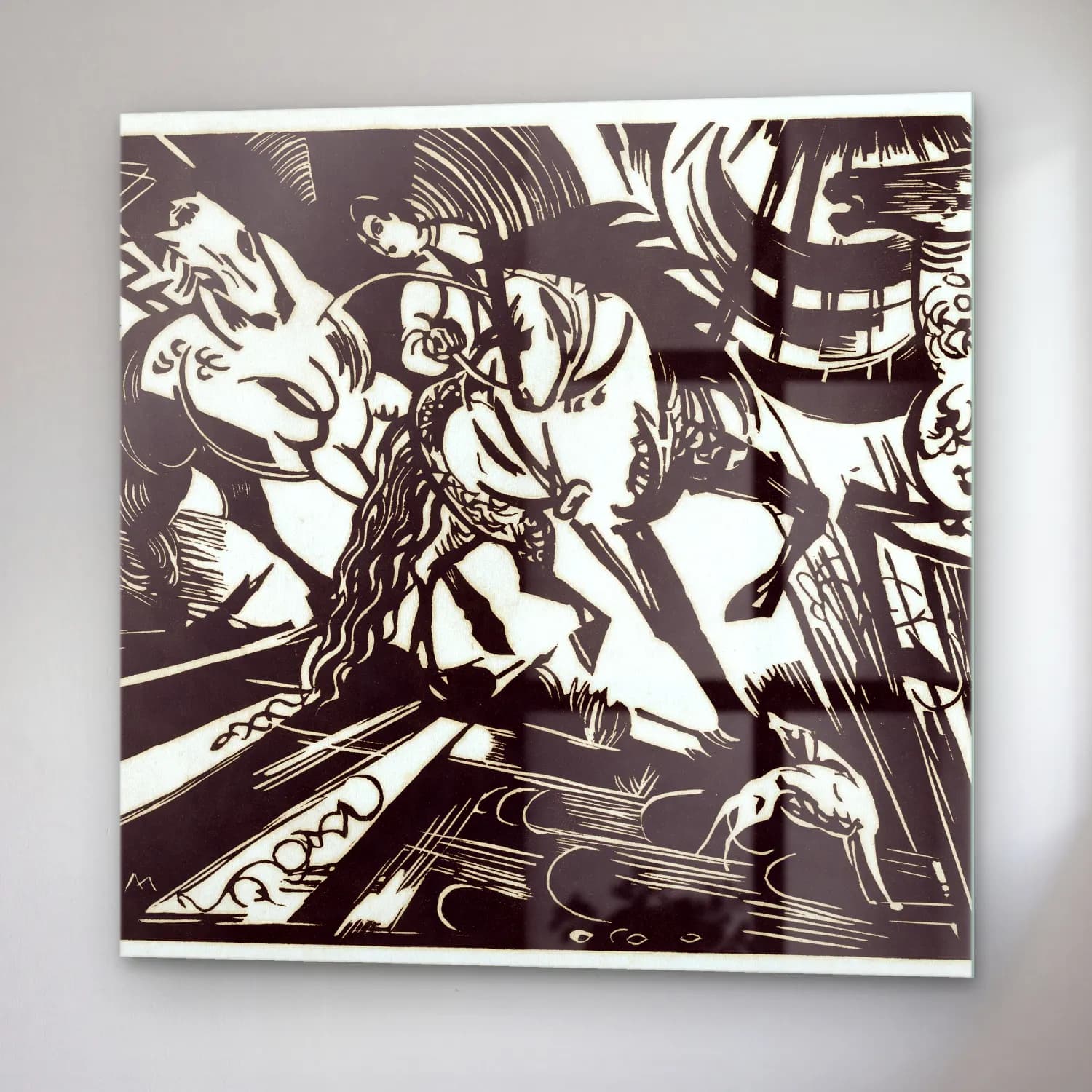 Franz Marc – The Riding School cam tablo — sağ açıdan görünüm