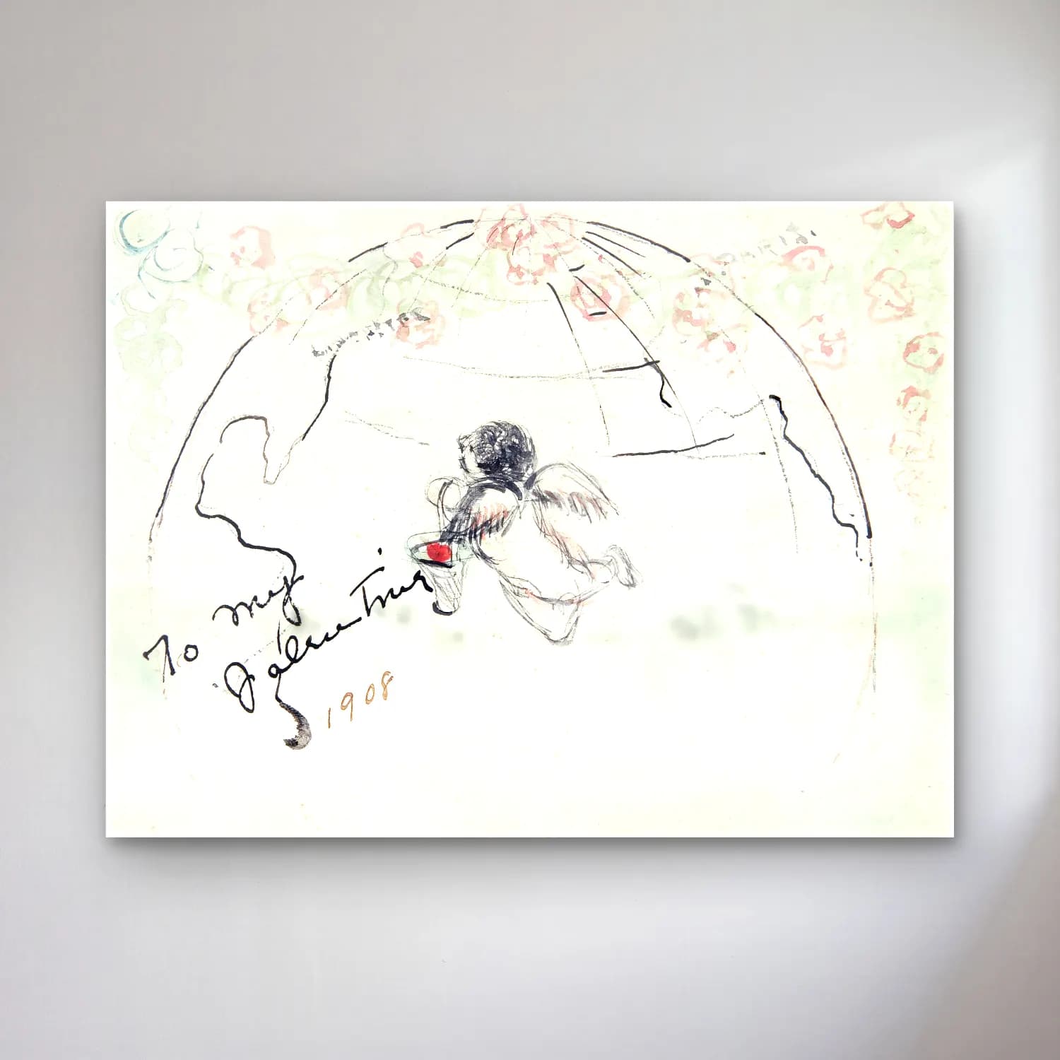 Charles Demuth – To My Valentine cam tablo — Charles Demuth – To My Valentine — suluboya melek