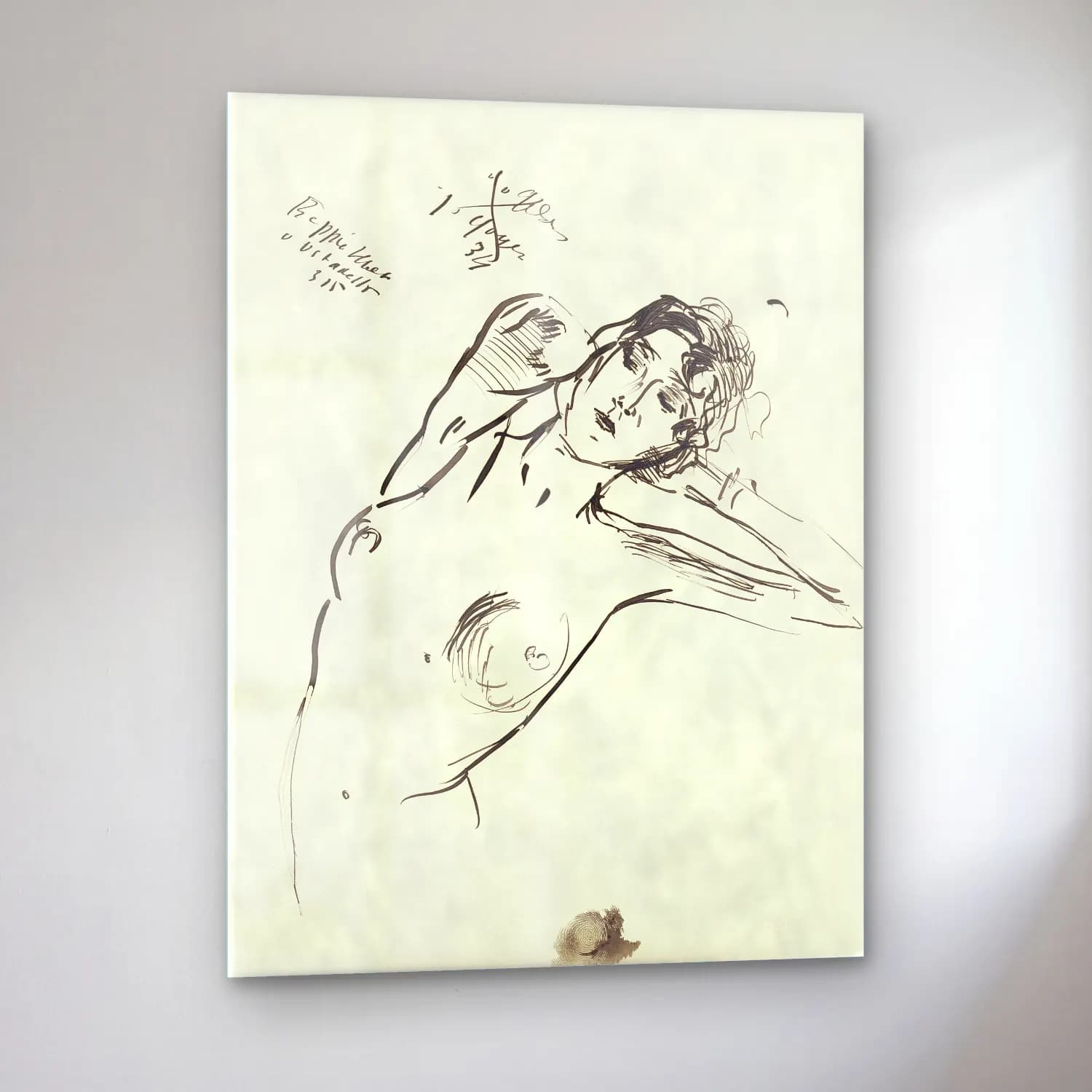 Isaac Israels – Vrouwelijk naakt cam tablo — sol açıdan görünüm