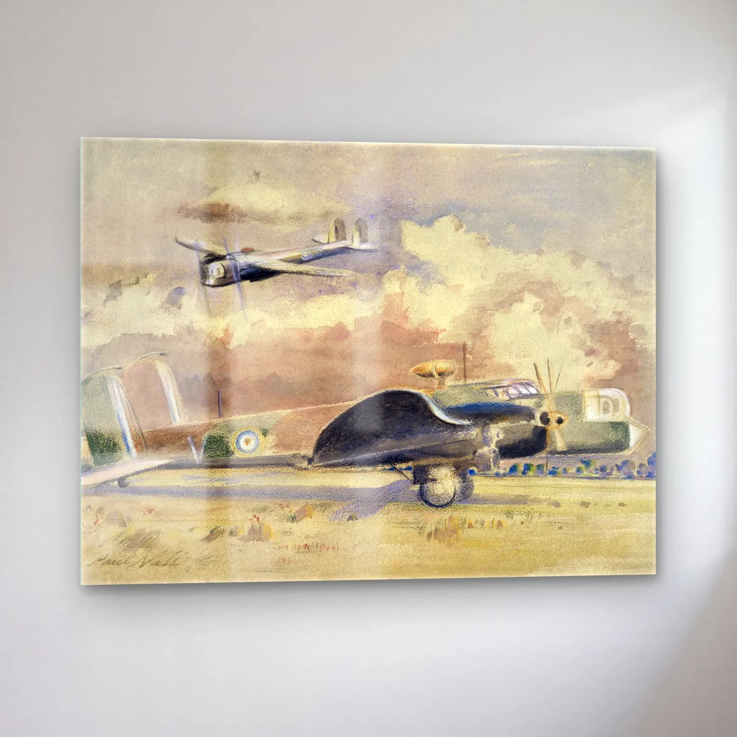 Paul Nash – Whitley Bombers Sunning cam tablo — sol açıdan görünüm