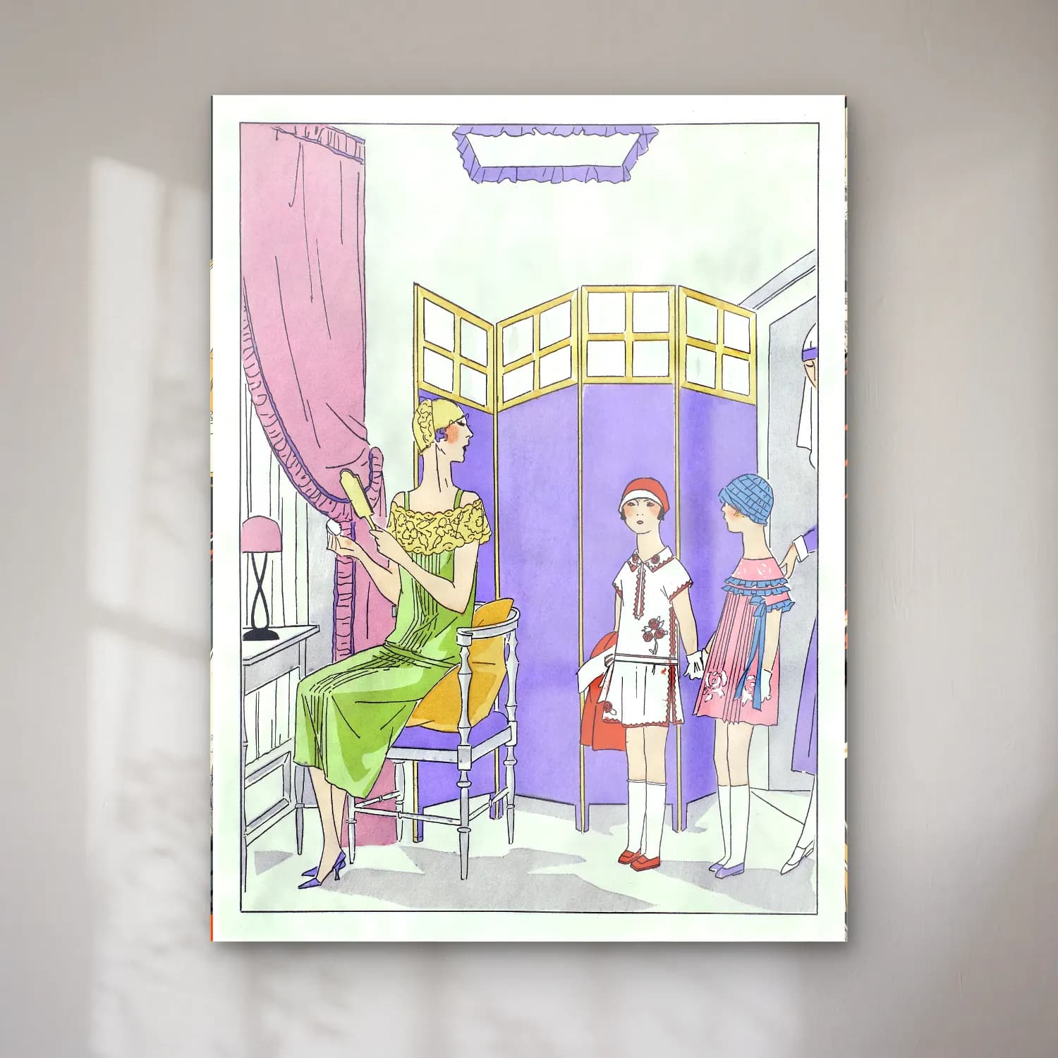 Maggy Rouff – Woman at the dressing table cam tablo — Maggy Rouff – Woman at the dressing table — vintage vintage i̇ç mekân