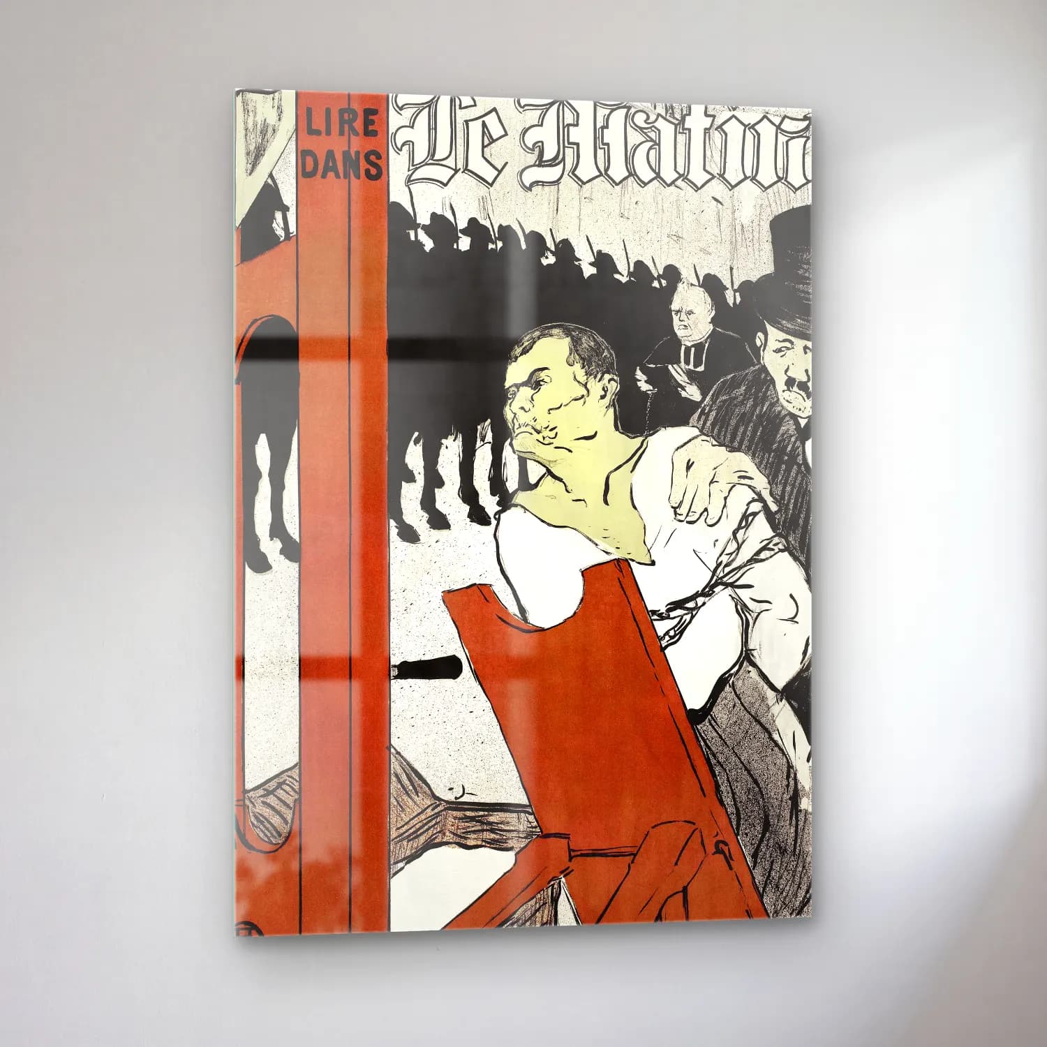 Vintage Poster Kalabalık Cadde No. 10 cam tablo — sol açıdan görünüm