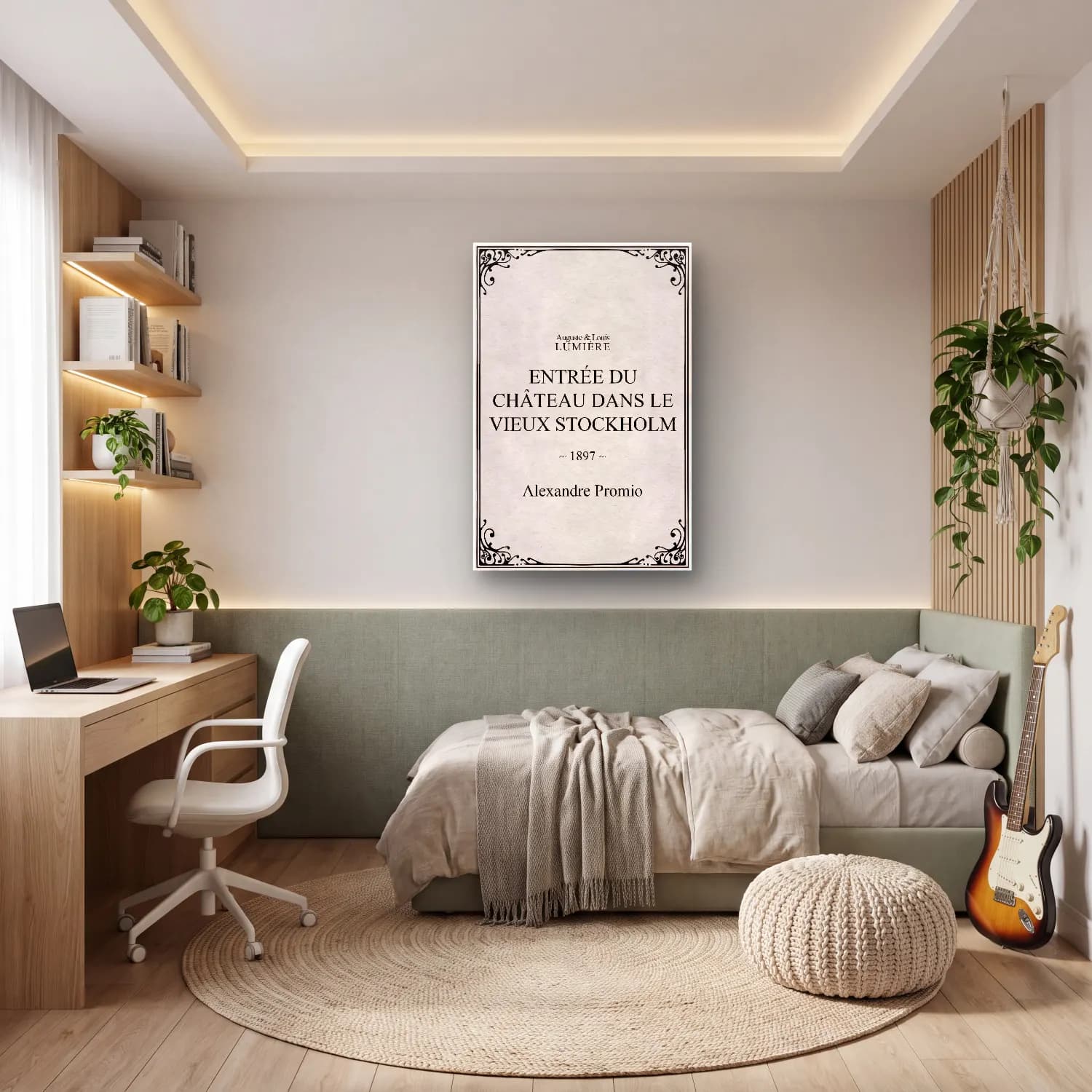 Vintage Poster Kadeh Şarap – Siyah Beyaz Tonlar cam tablo — genç odasında