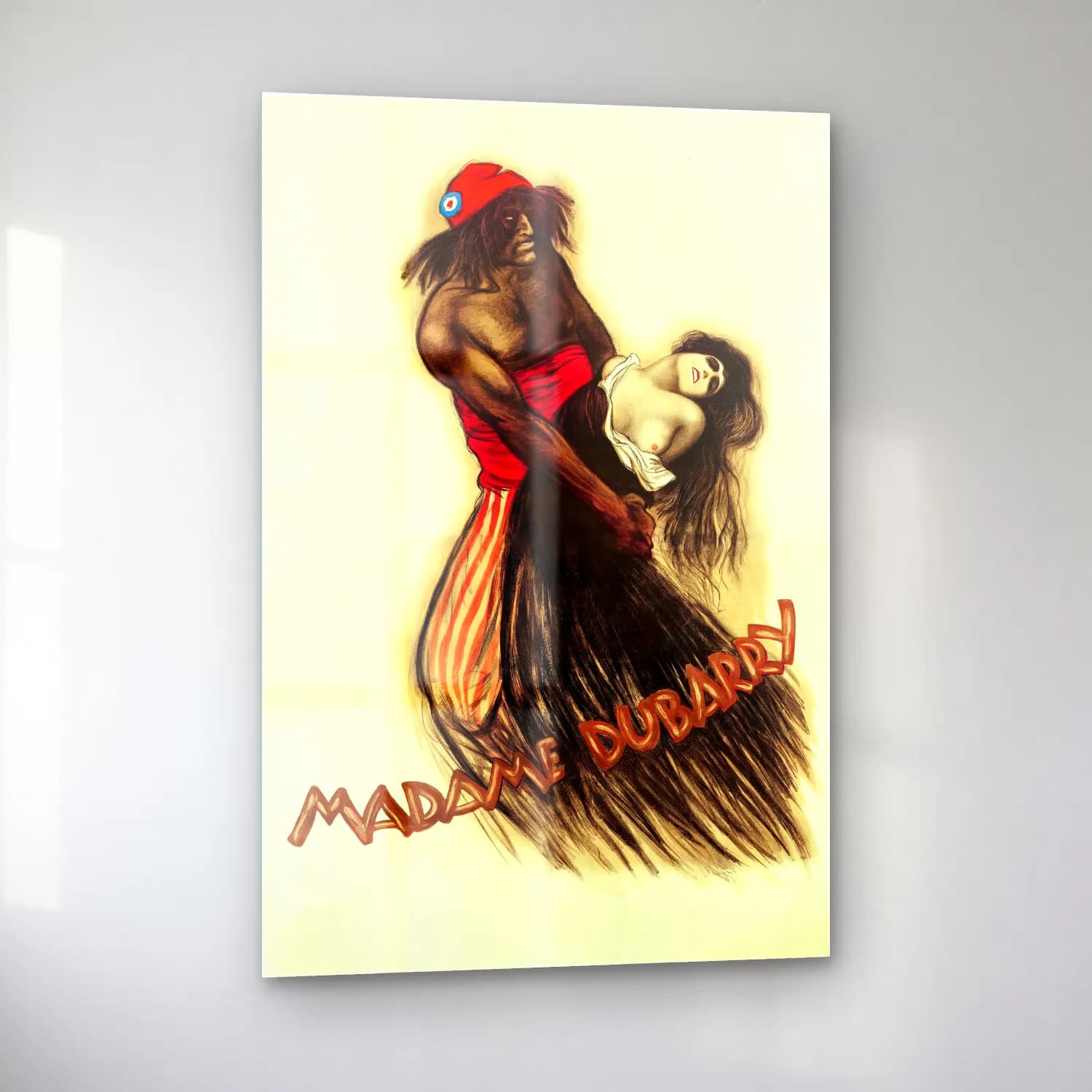 Vintage Poster Dansçılar No. 14 cam tablo — sol açıdan görünüm
