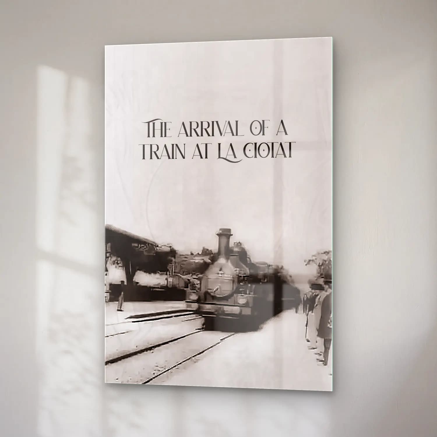 Vintage Poster Tren No. 3 cam tablo — sağ açıdan görünüm