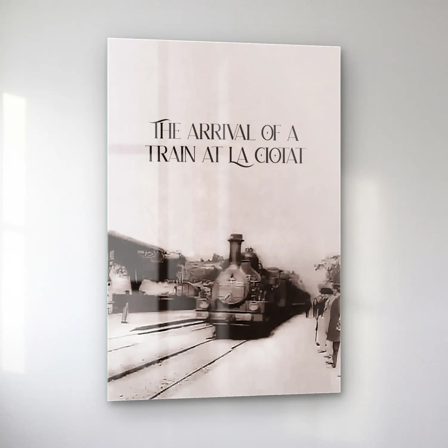 Vintage Poster Tren No. 3 cam tablo — sol açıdan görünüm