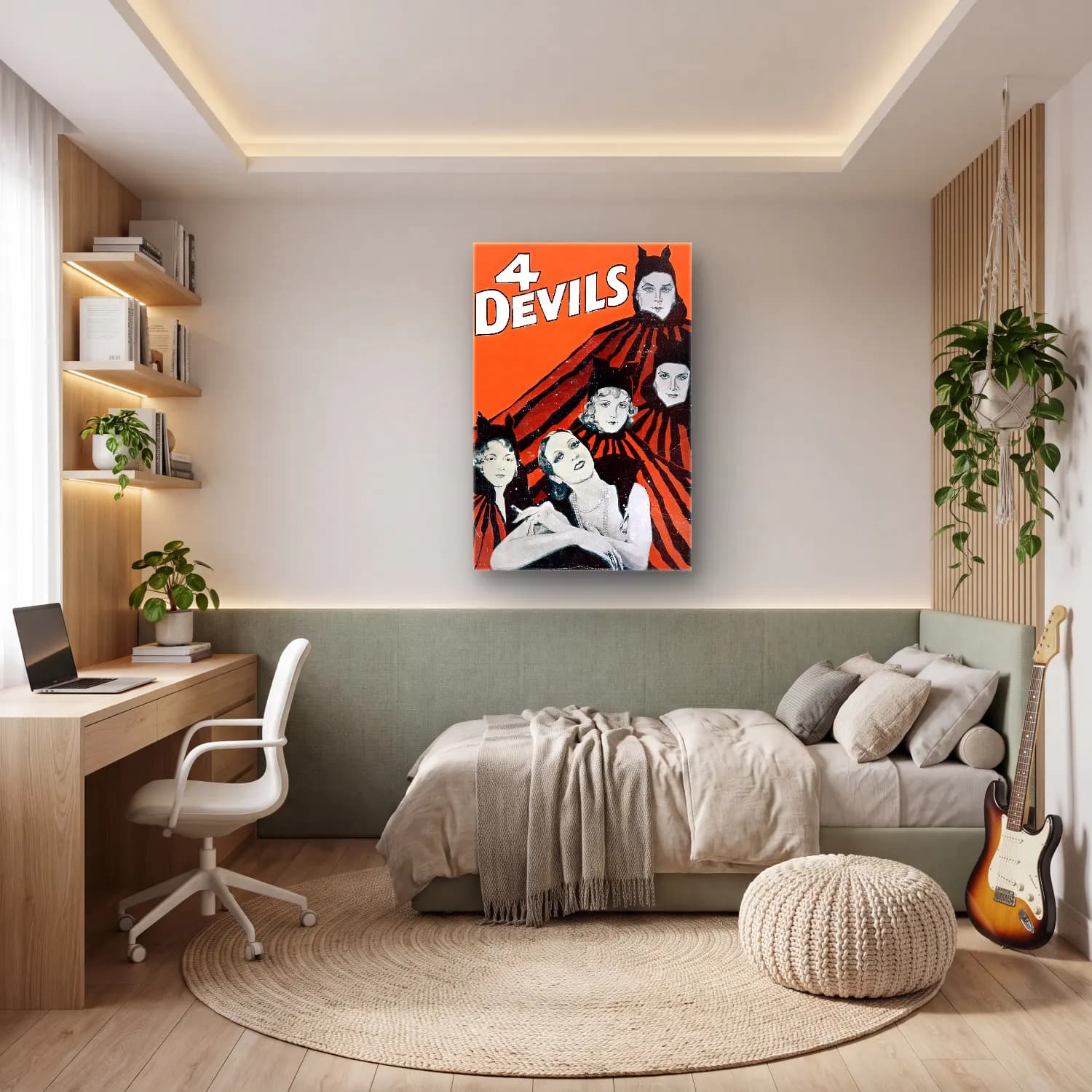 Vintage Poster Dansçılar No. 15 cam tablo — genç odasında