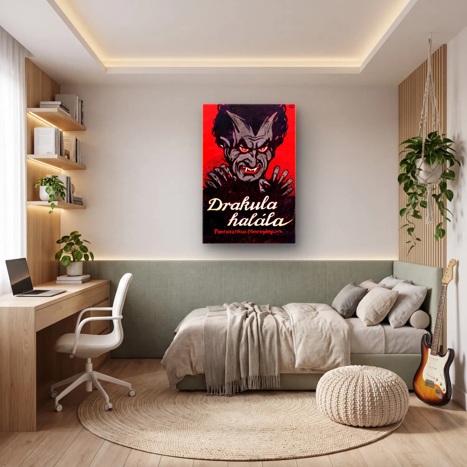 Vintage Poster Mitolojik Sahne No. 10 cam tablo — genç odasında