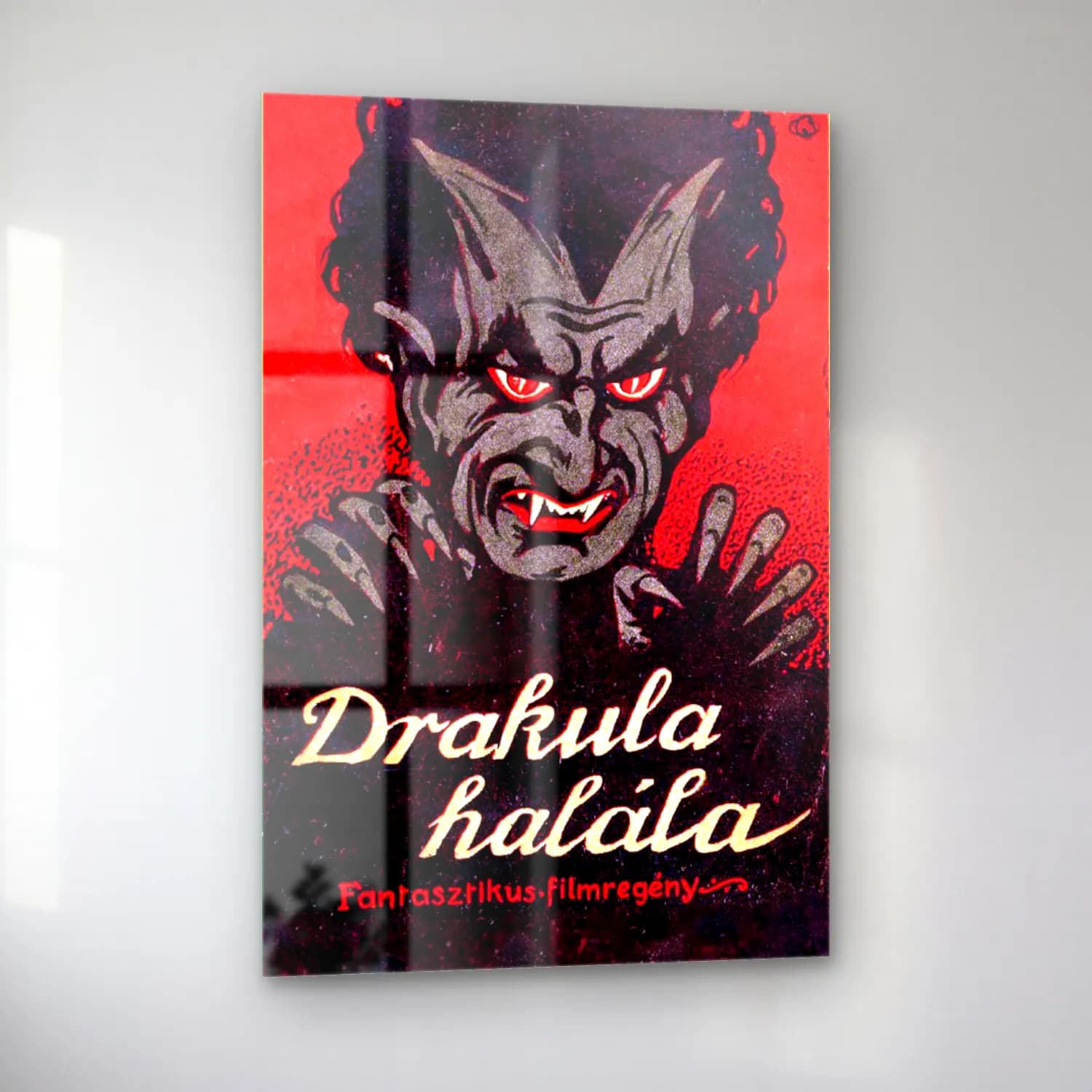 Vintage Poster Mitolojik Sahne No. 10 cam tablo — sol açıdan görünüm